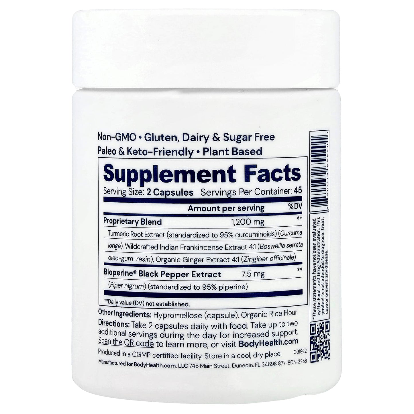 BodyHealth Turmeric & Ginger Relief Capsules - 90 Count - Image 2