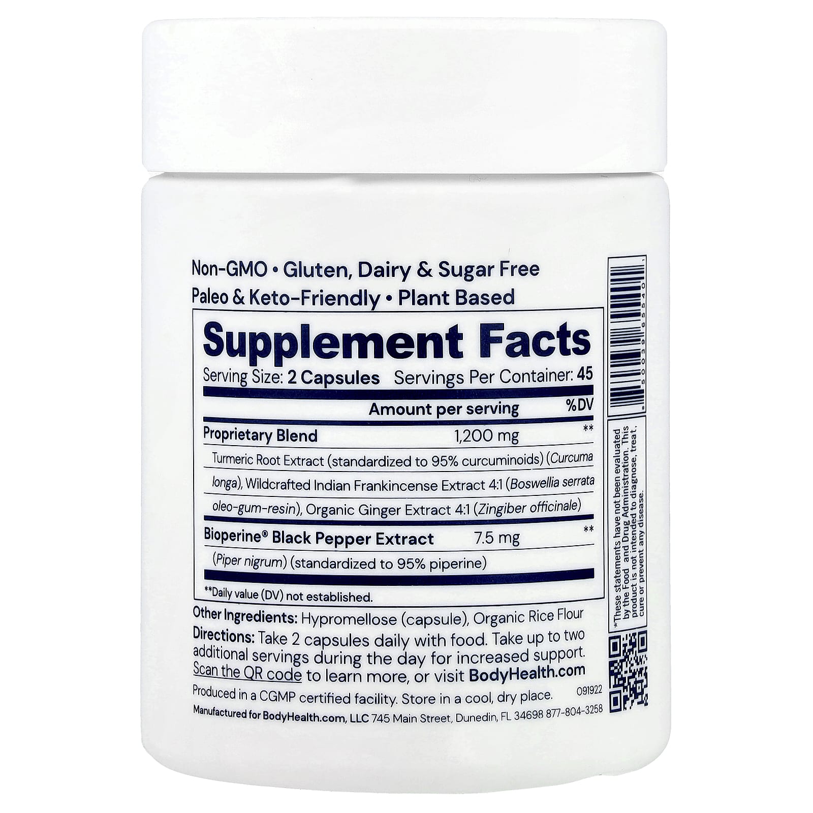 BodyHealth Turmeric & Ginger Relief Capsules - 90 Count - Image 2