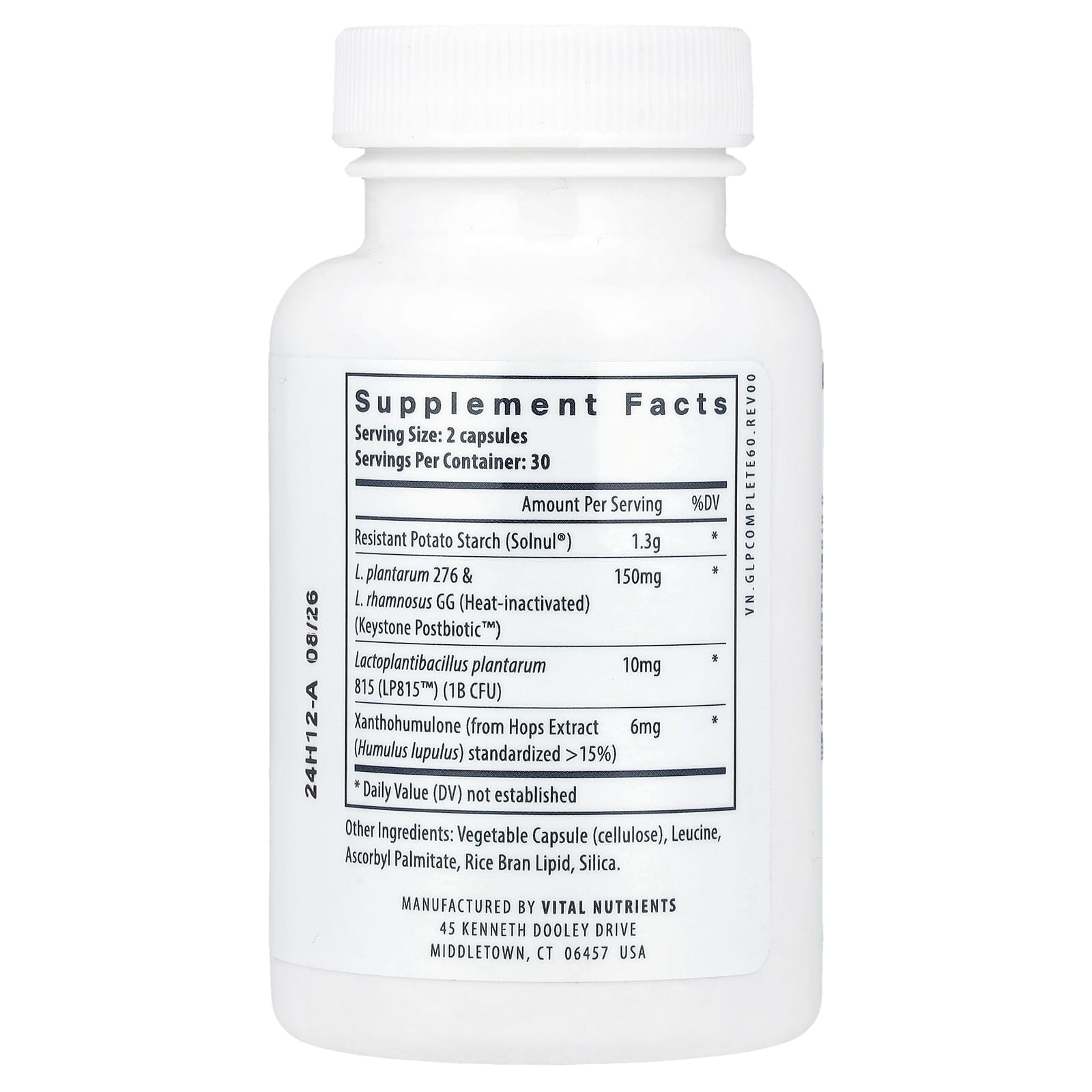 Vital Nutrients, GLP-1 Complete, 60 Vegan Capsules - Image 2