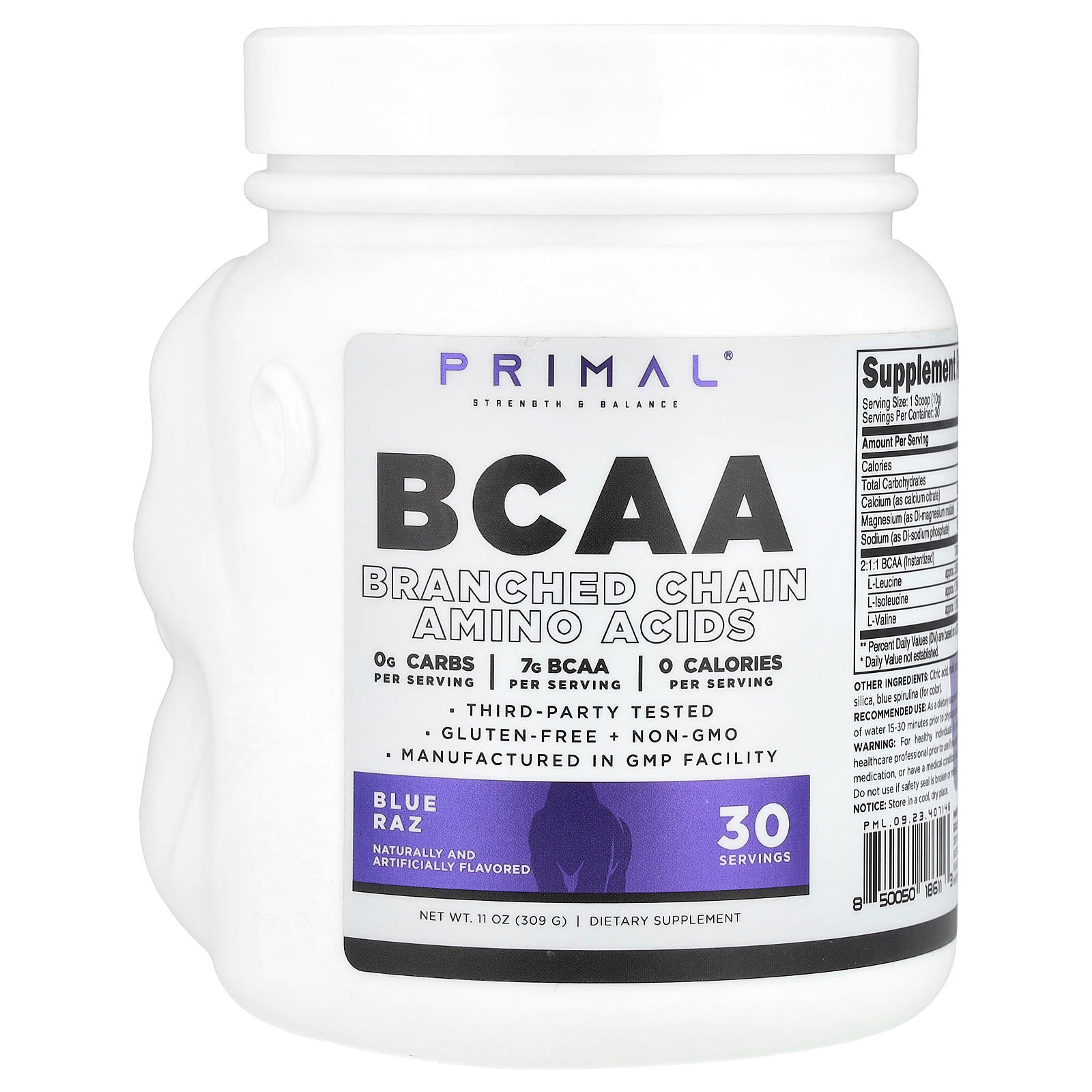 PrePrimal, BCAA, Blue Raz, 11 oz (309 g) - Image 2