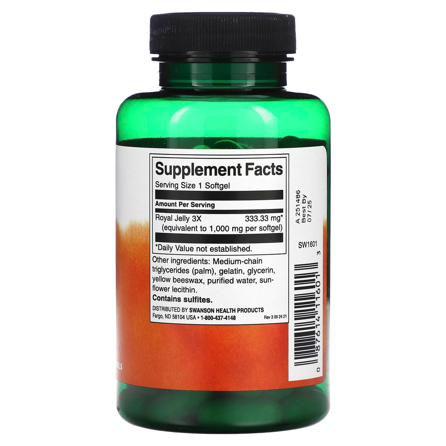 Swanson, Royal Jelly, Maximum Strength, 100 Softgels (333.33 mg per Sogtgel) - Image 2