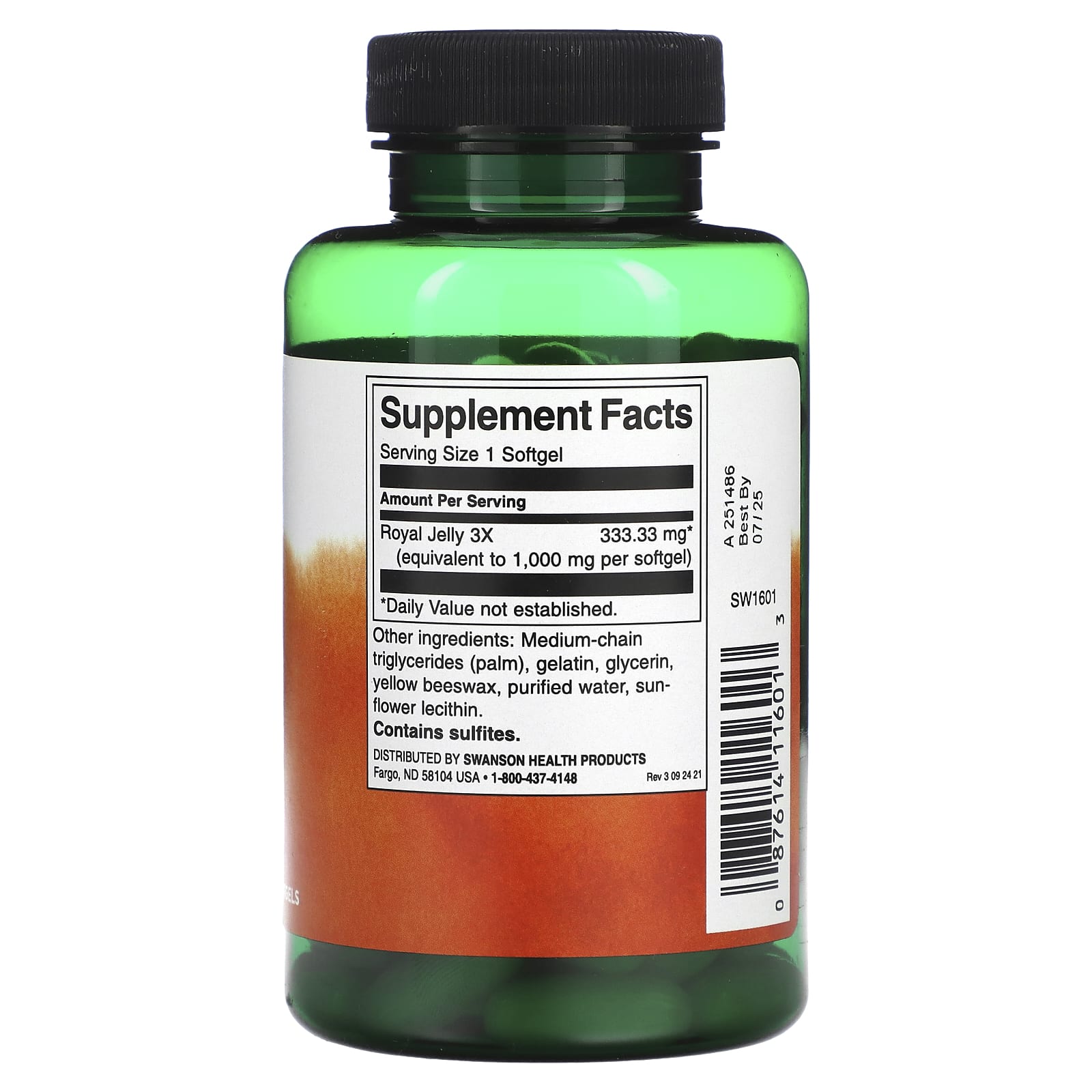 Swanson, Royal Jelly, Maximum Strength, 100 Softgels (333.33 mg per Sogtgel) - Image 2