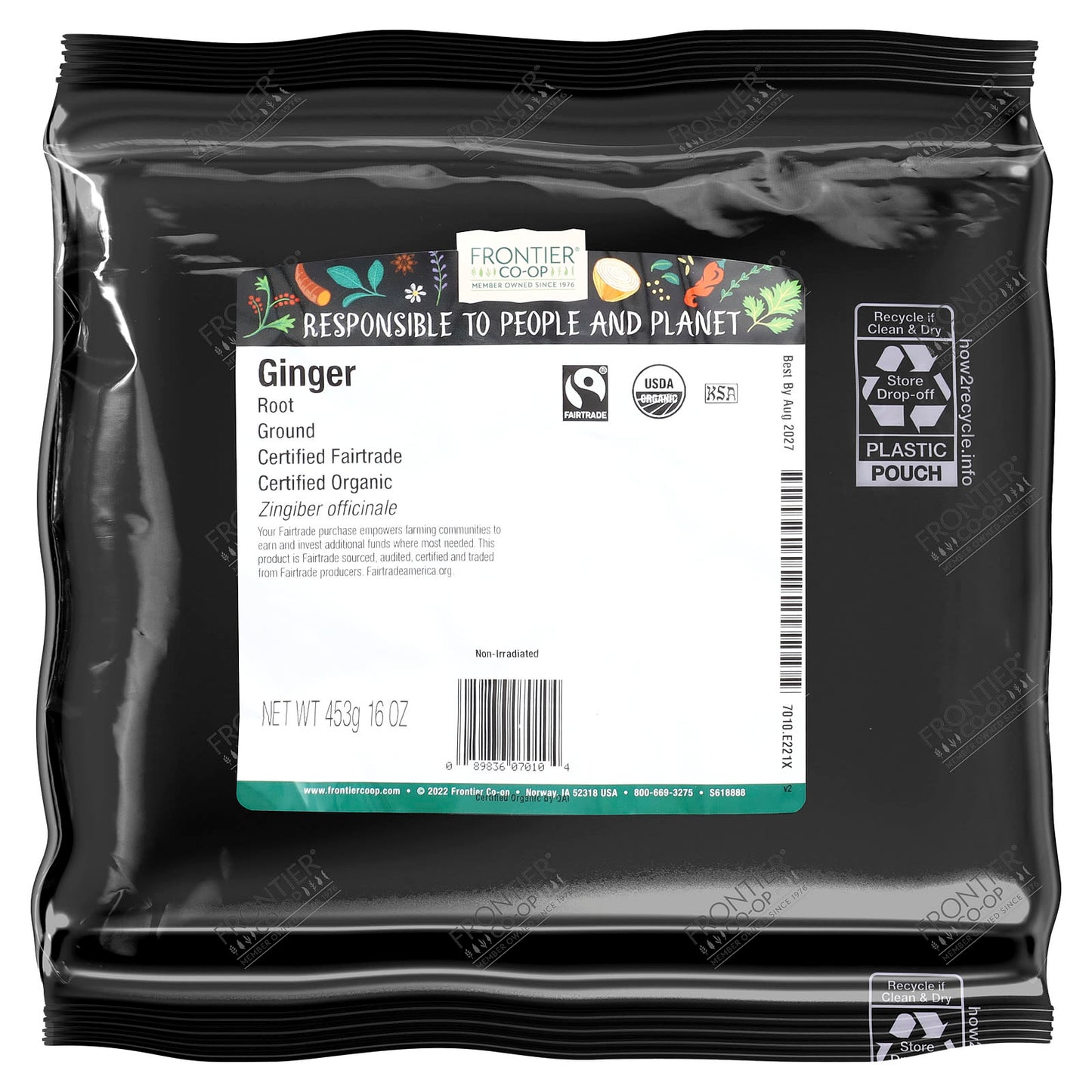 Organic Ground Ginger Root Powder by Frontier Co-op, 16 oz - Image 2