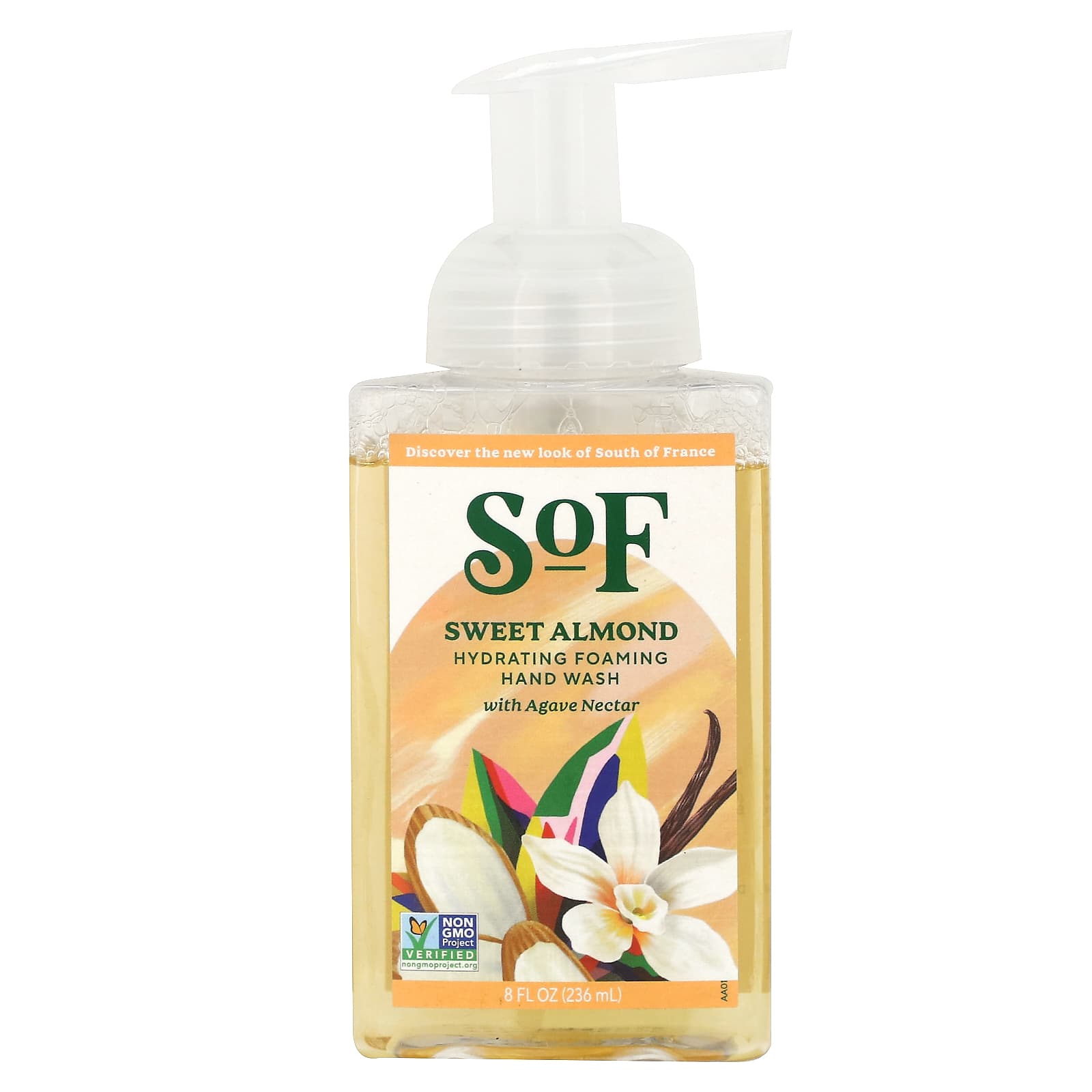 SoF, Hydrating Foaming Hand Wash, Sweet Almond, 8 fl oz (236 ml) - Image 1