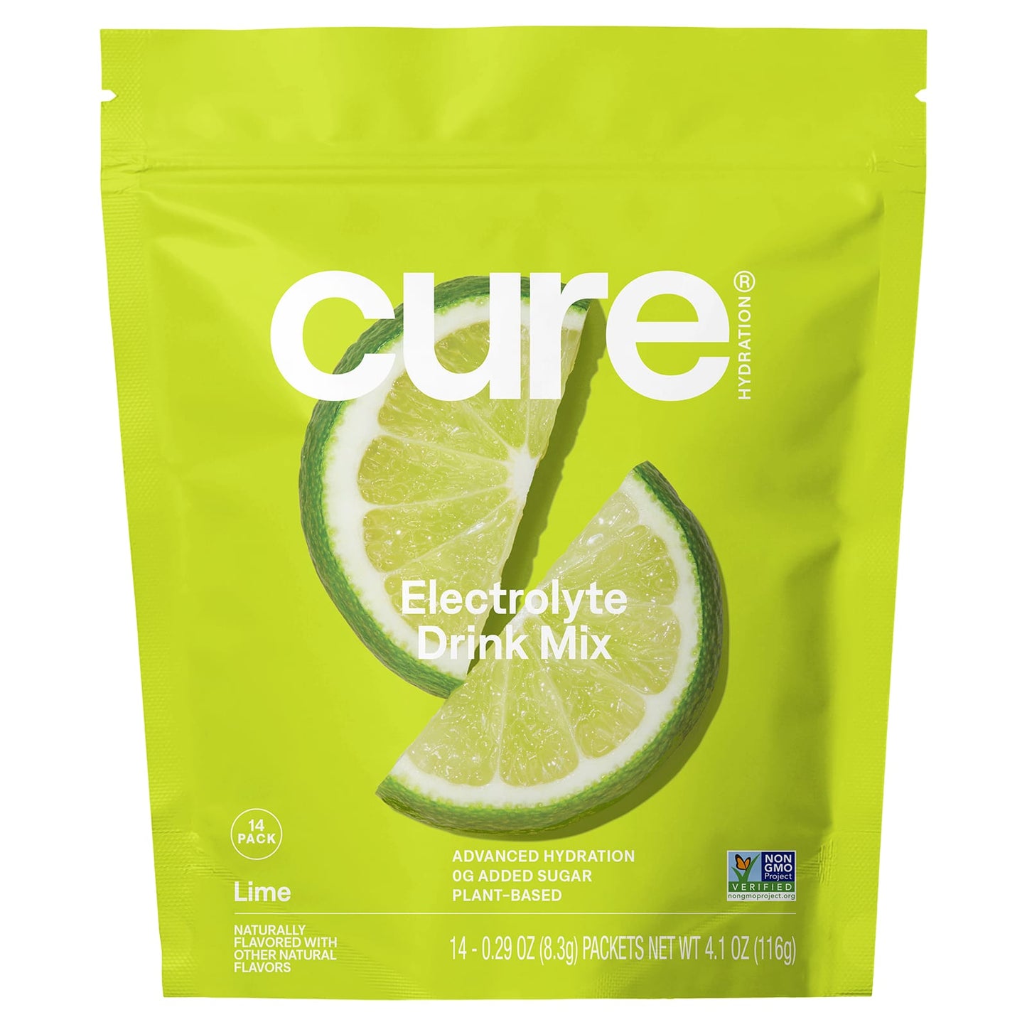 <strong>Cure Hydration Electrolyte Mix | Lime Flavor, 14 Packets</strong> - Image 1
