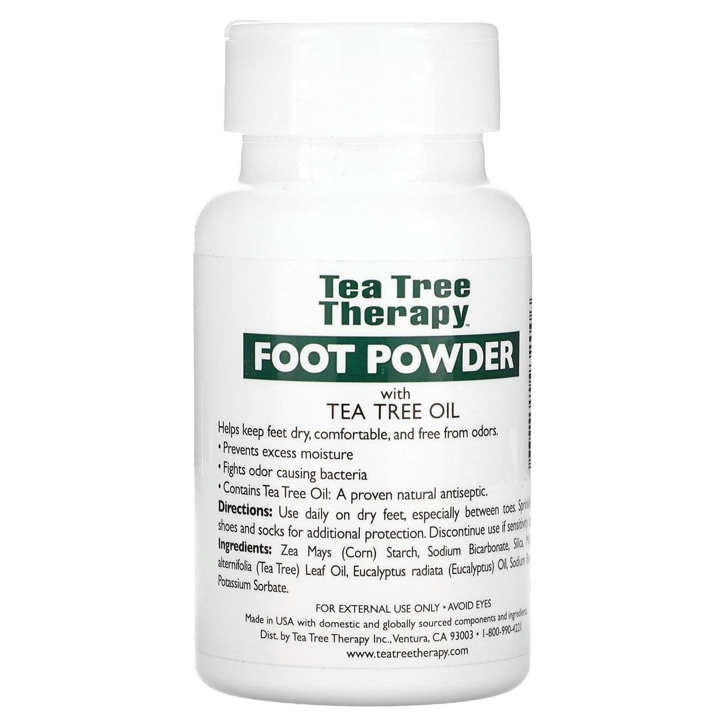 Tea Tree Therapy, Antiseptic Foot Powder With Tea Tree Oil, Unscented, 3 oz (85 gm) - Image 2