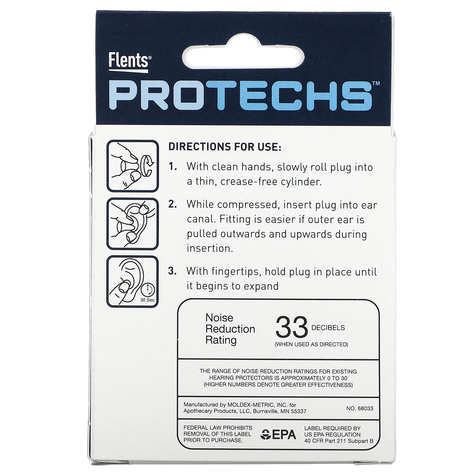 Flents Ear Plugs - Noise Reduction Up to 33 dB, 10 Pair + Case - Image 2