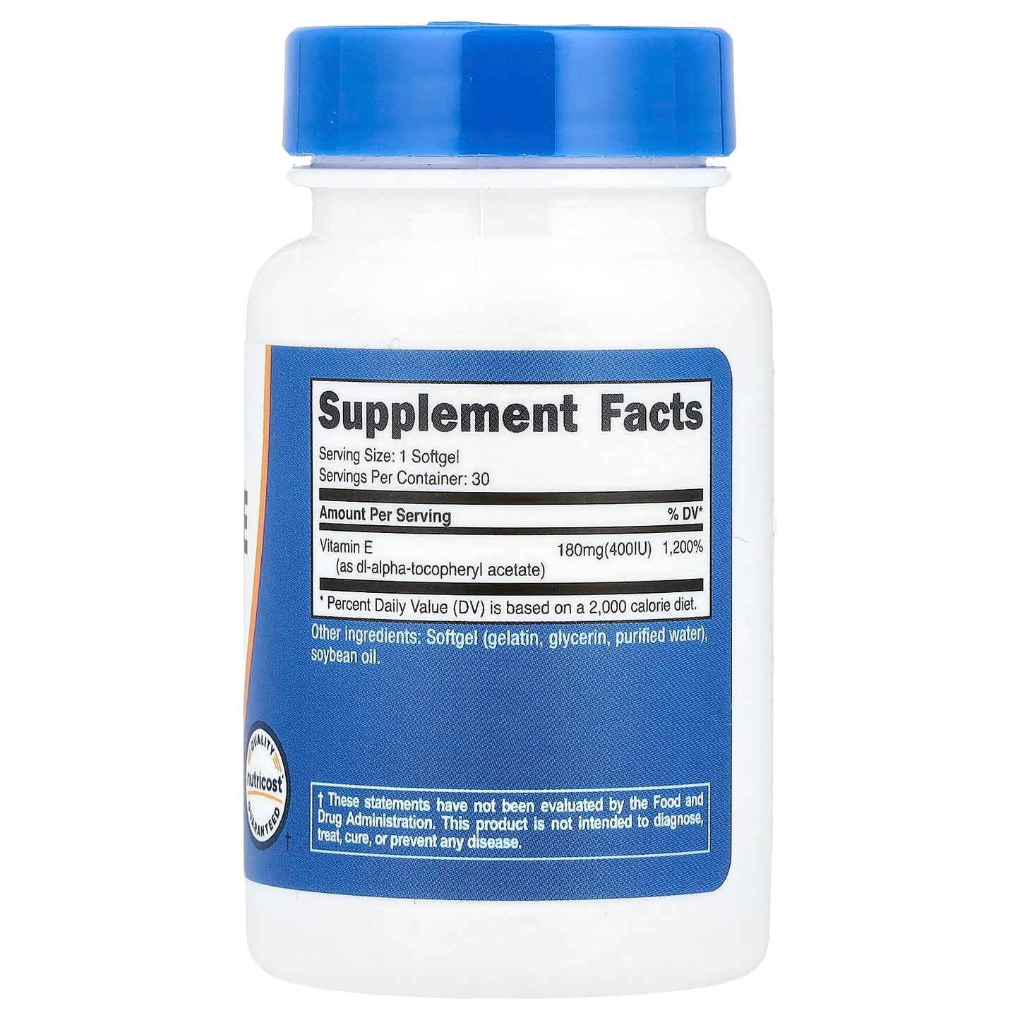 Nutricost, Vitamin E, 180 mg (400 IU), 30 Softgels - Image 2