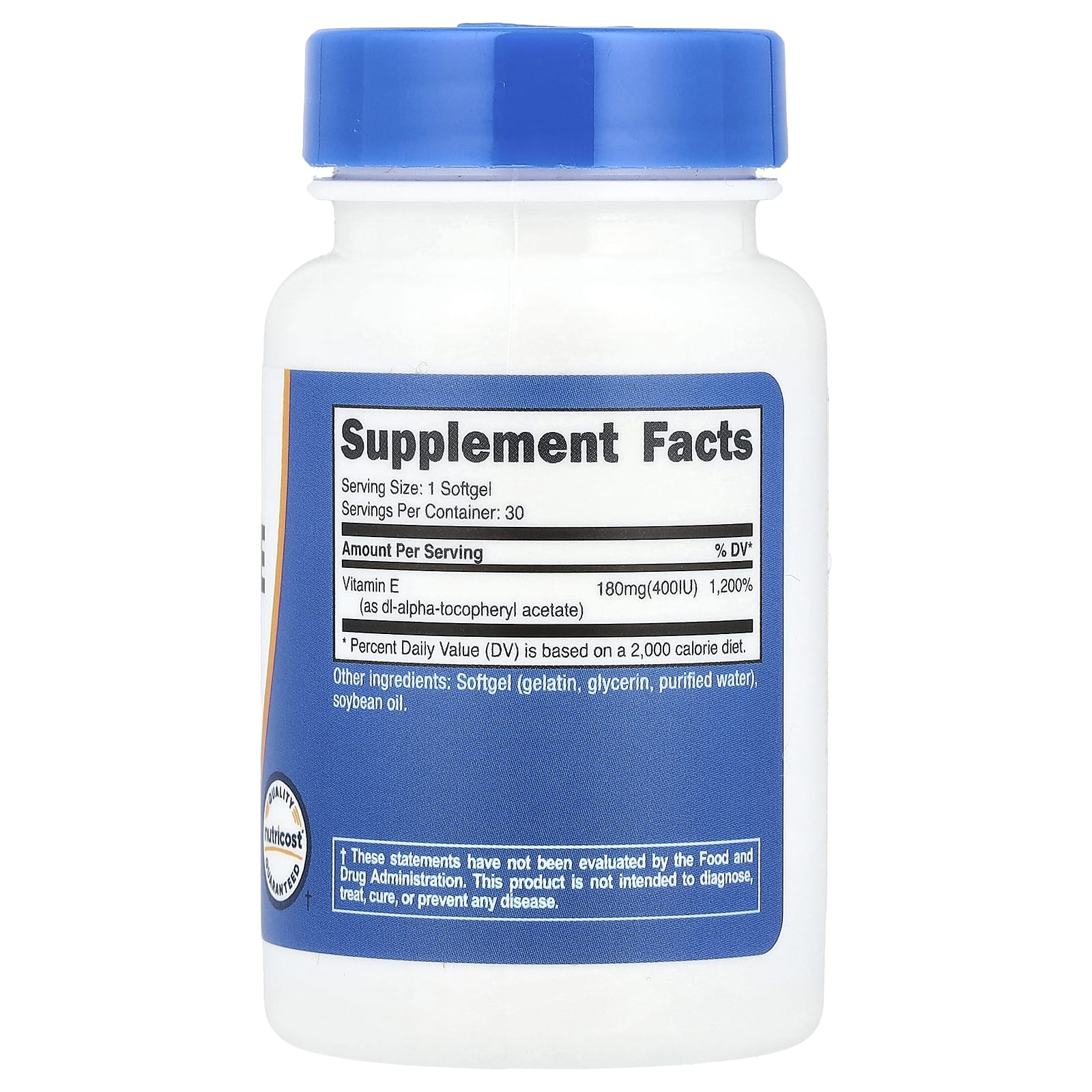 Nutricost, Vitamin E, 180 mg (400 IU), 30 Softgels - Image 2