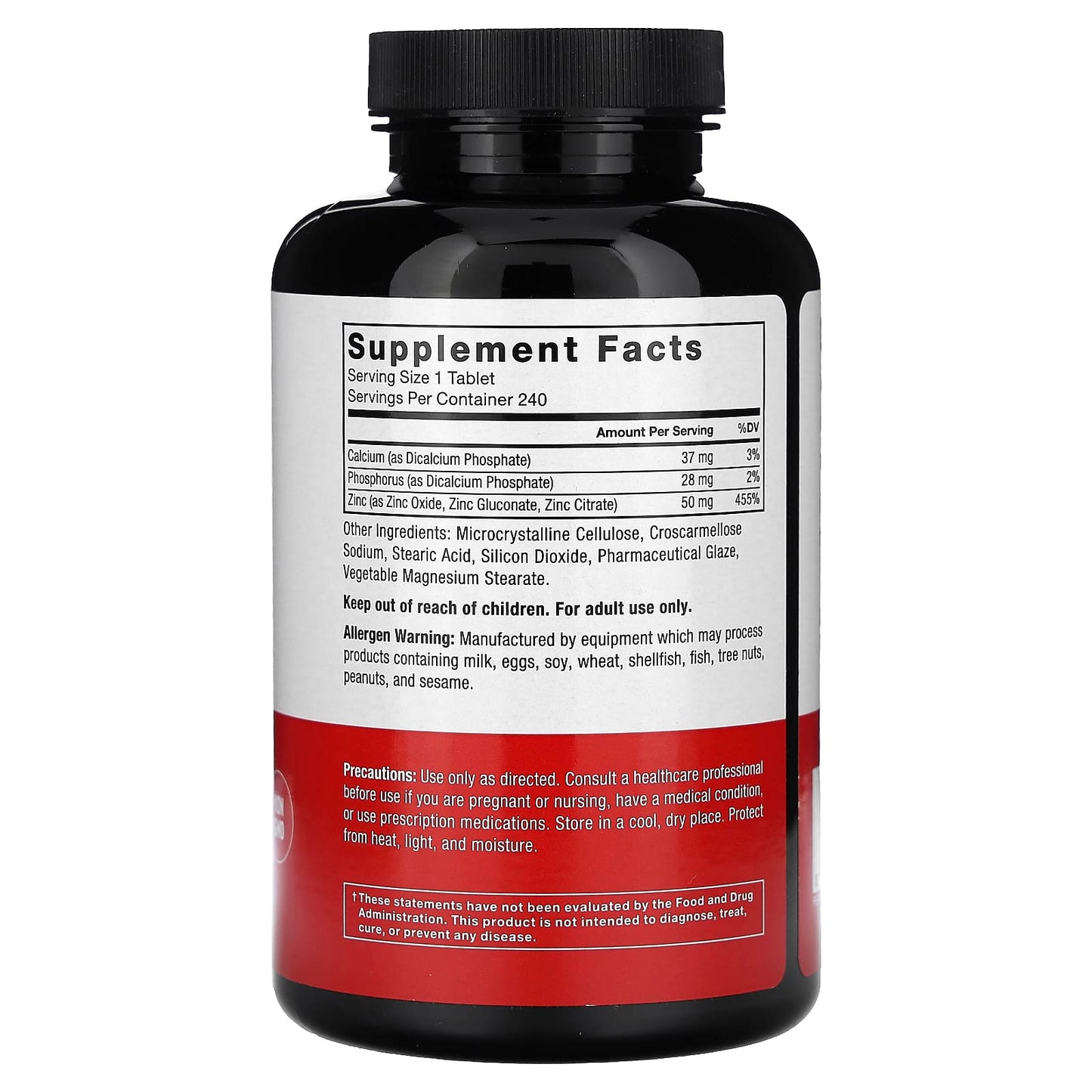 Force Factor Zinc Supplement for Immune Health - 50 mg, 240 Tablets - Image 2