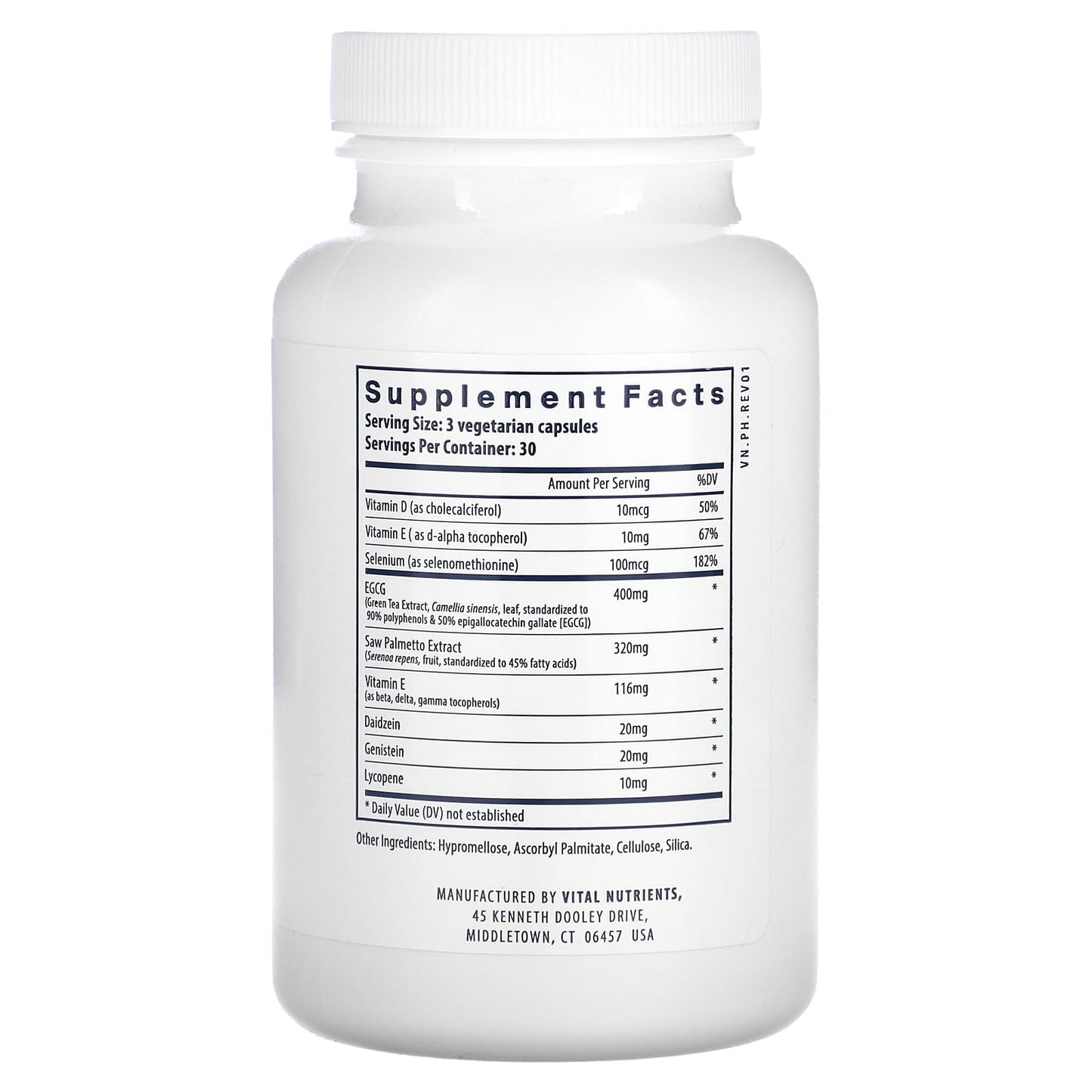 Vital Nutrients, Prostate Health TX , 90 Vegetarian Capsules - Image 2
