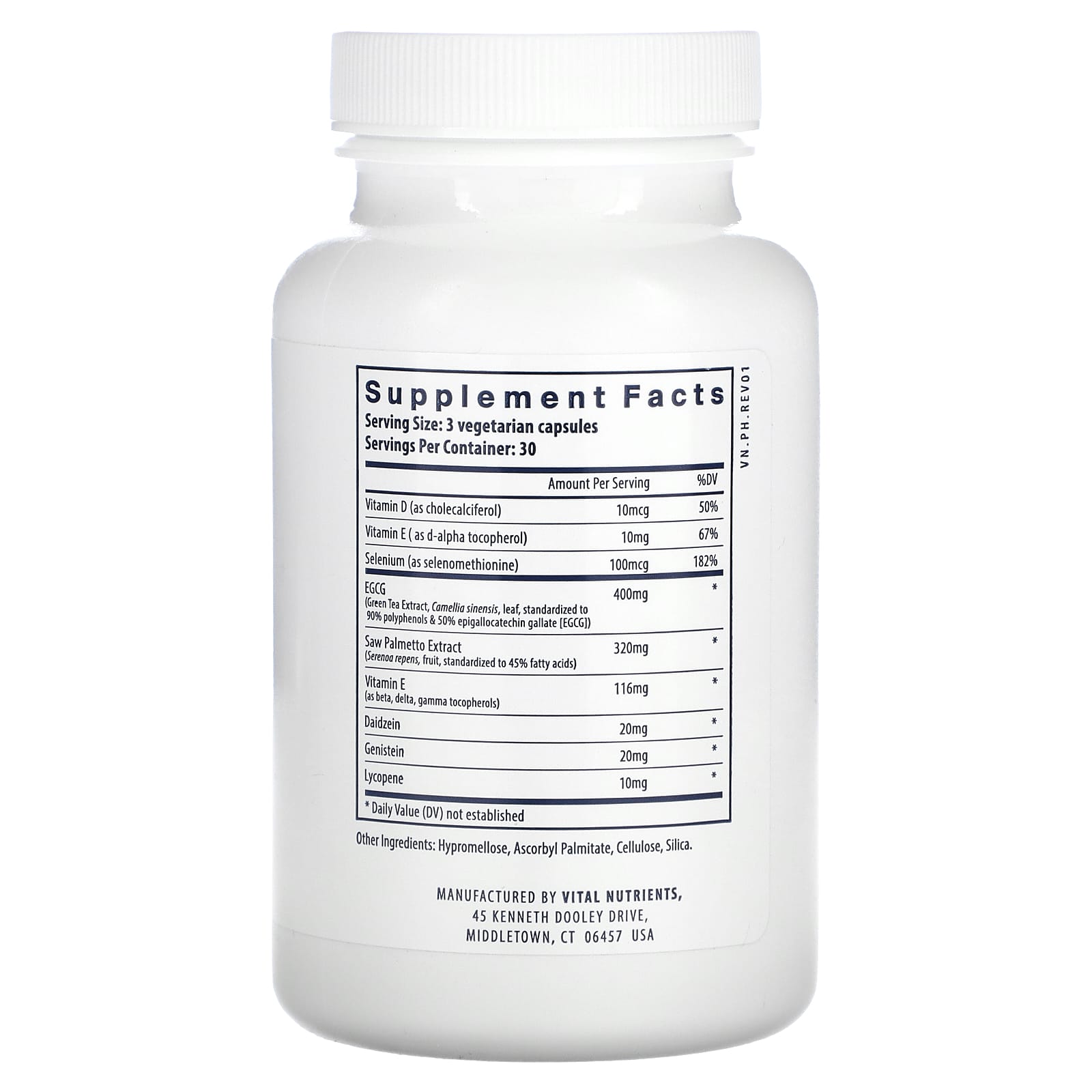 Vital Nutrients, Prostate Health TX , 90 Vegetarian Capsules - Image 2