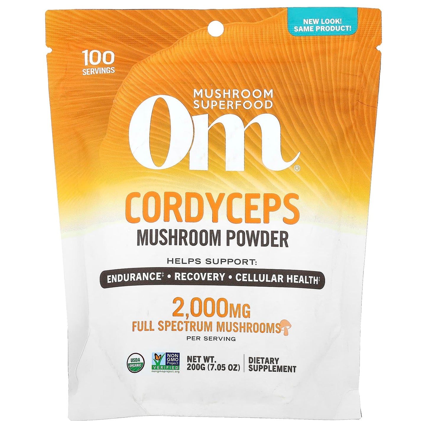 Om Mushrooms, Mushroom Powder, Cordyceps, 7.05 oz (200 g) - Image 1