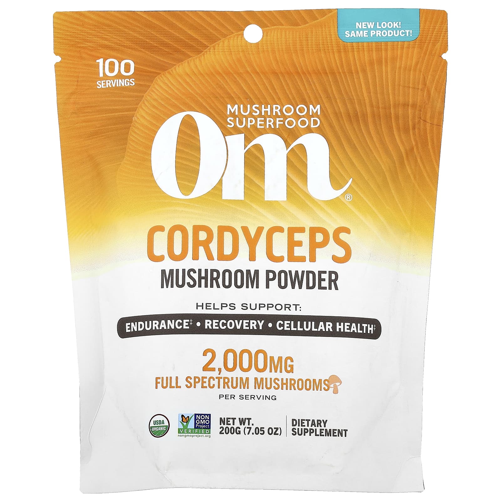 Om Mushrooms, Mushroom Powder, Cordyceps, 7.05 oz (200 g) - Image 1