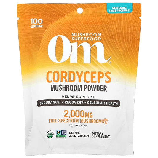 Om Mushrooms, Mushroom Powder, Cordyceps, 7.05 oz (200 g) - Image 1