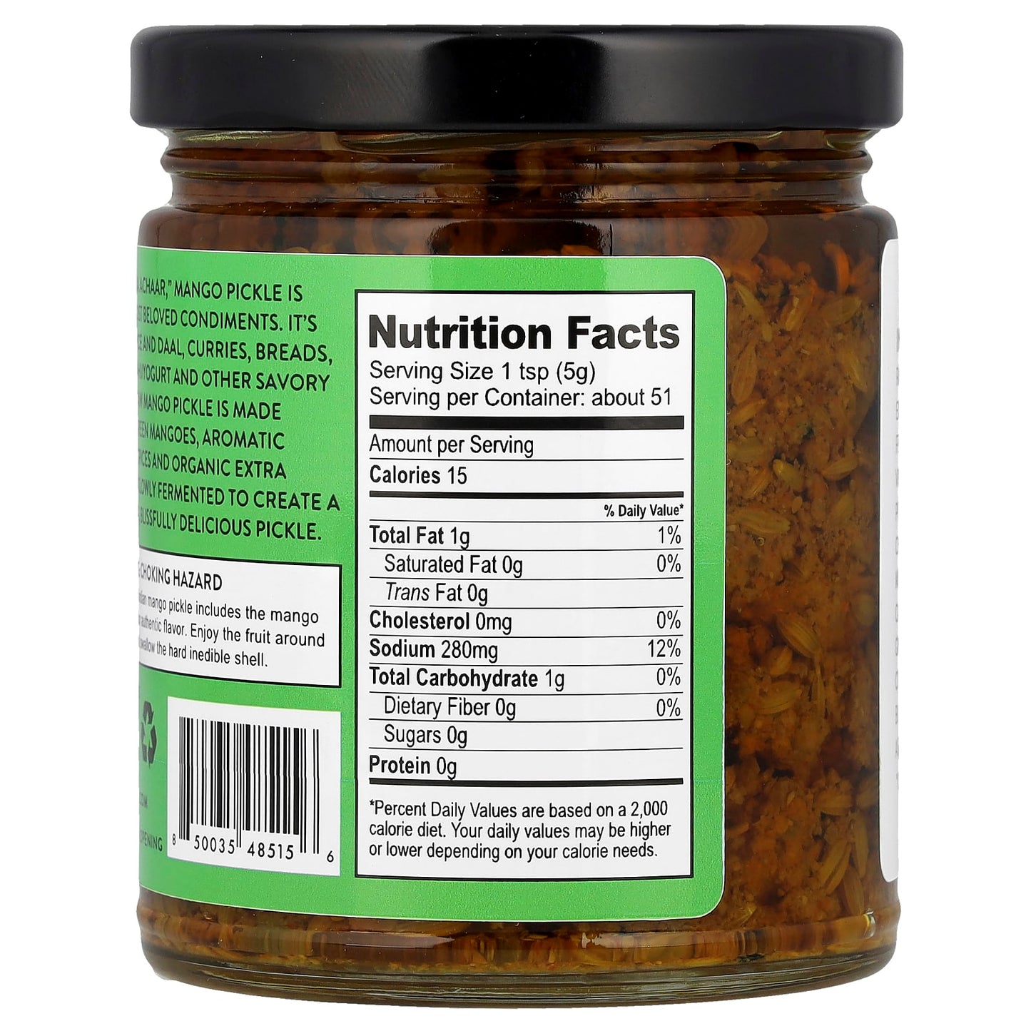 Pure Indian Foods, Raw Mango Pickle , 9 oz (255 g) - Image 2
