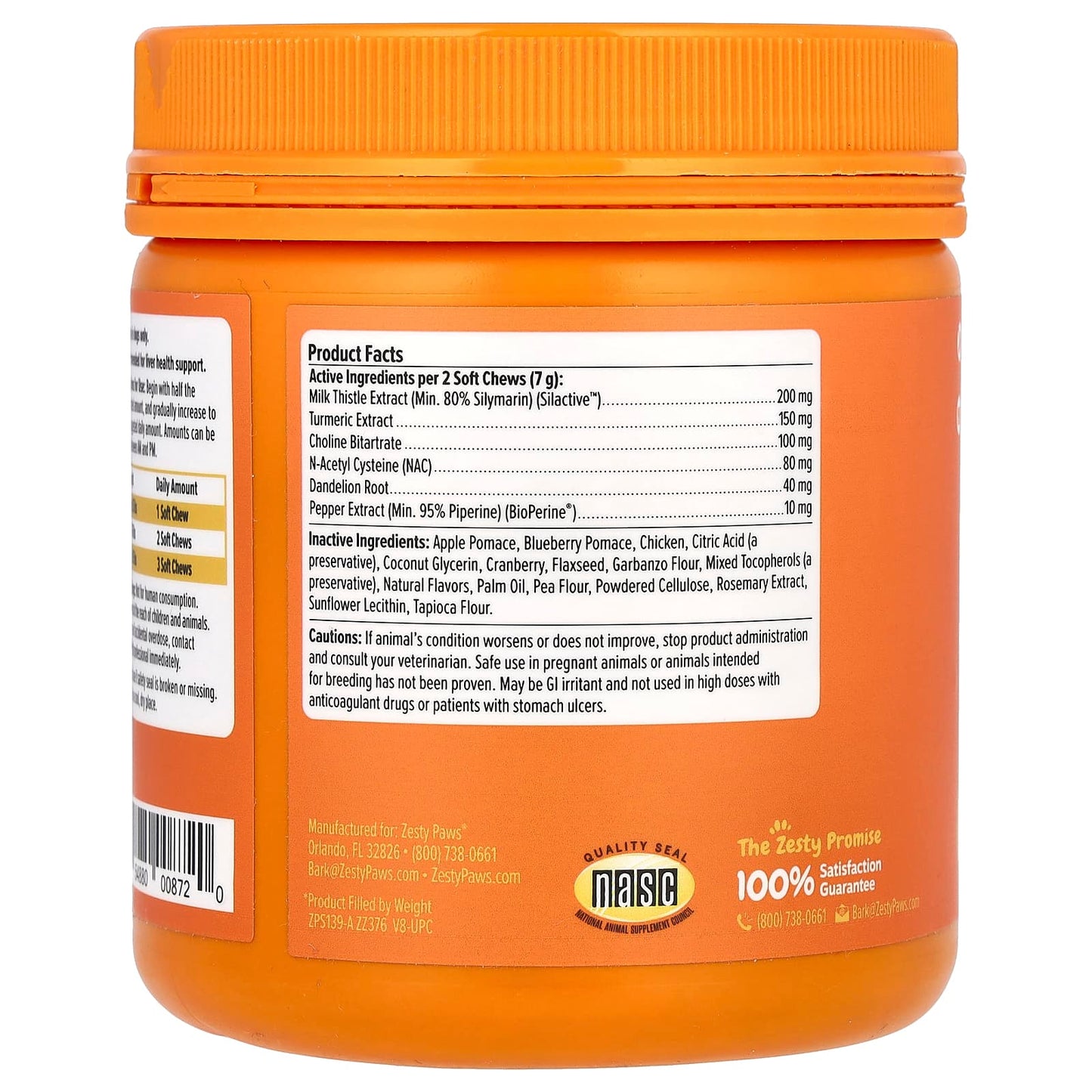 Zesty Paws, Liver Support Bites, For Dogs, All Ages, Chicken, 90 Soft Chews, 11.1 oz (315 g) - Image 2