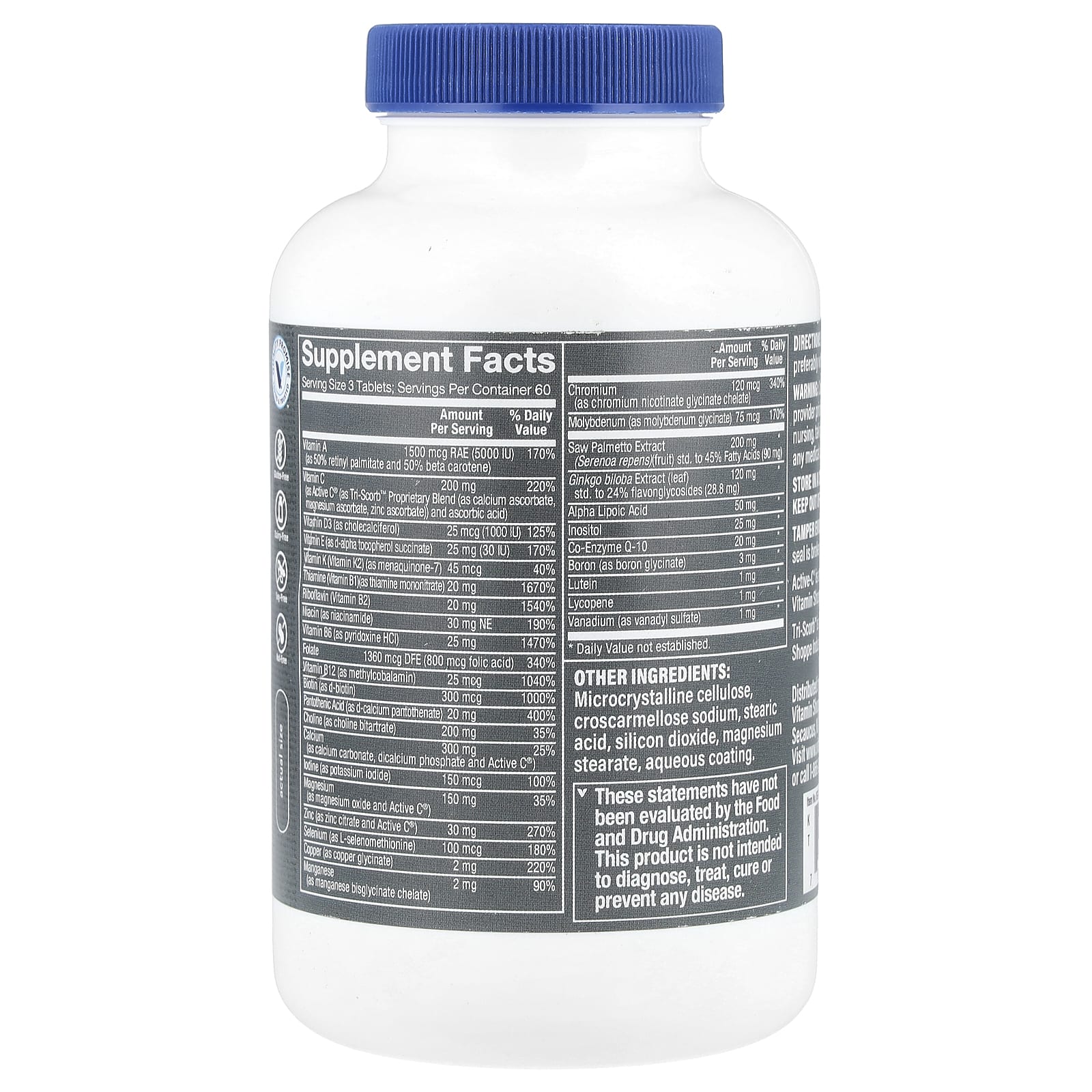 The Vitamin Shoppe, Ultimate Man® 50+, Multivitamin & Multimineral, 180 Tablets - Image 2