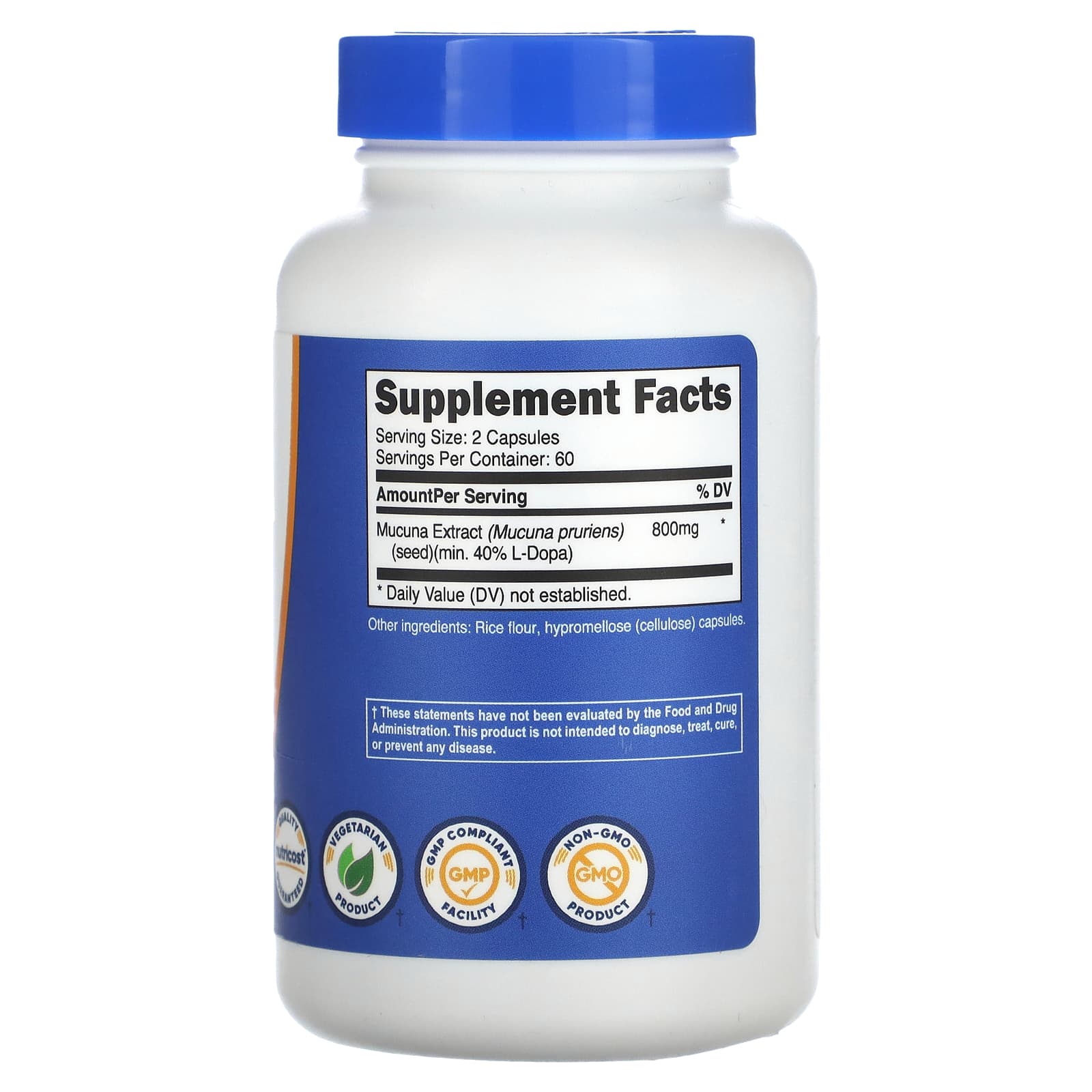 Nutricost, Mucuna Pruriens, 120 Capsules (400 mg per Capsule) - Image 2