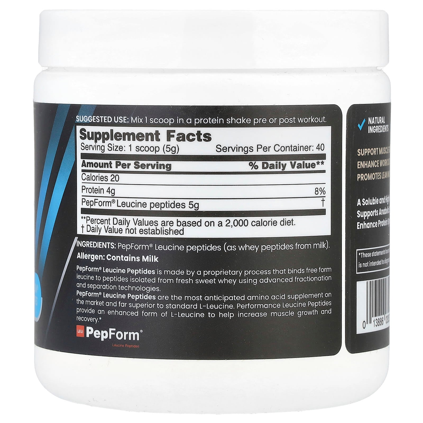 NB Pure, Performance Leucine+, 7.05 oz (200 g) - Image 2