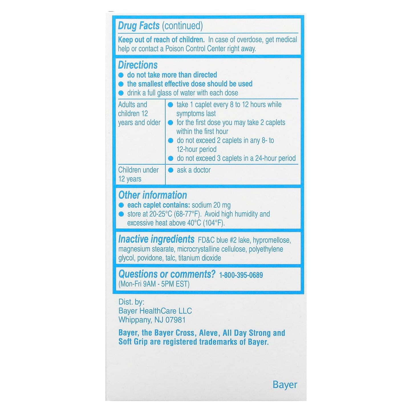 Aleve 220mg Naproxen Sodium Tablets for All-Day Pain Relief - Image 2