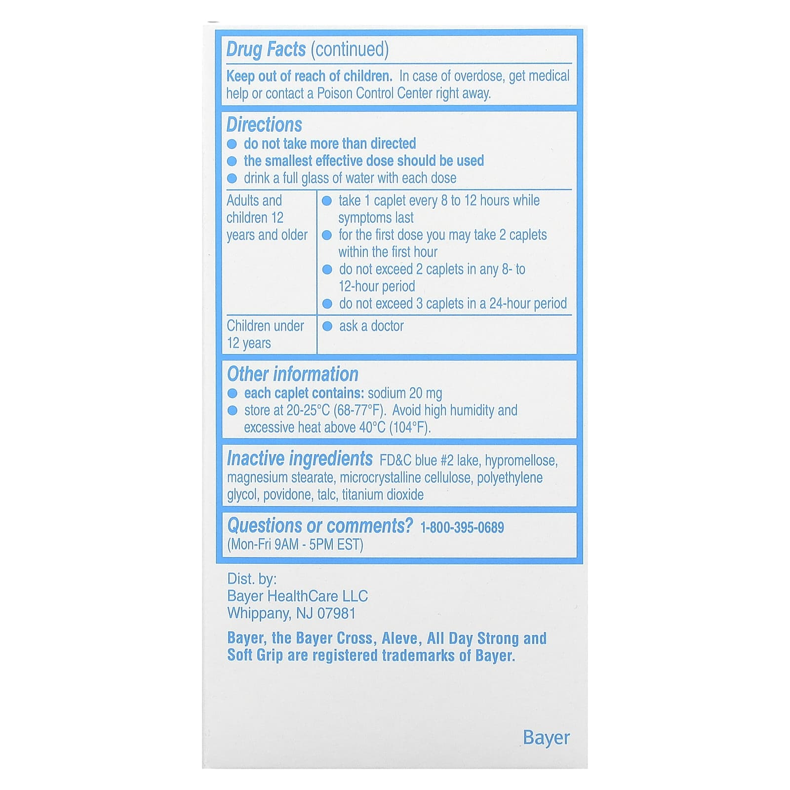 Aleve 220mg Naproxen Sodium Tablets for All-Day Pain Relief - Image 2