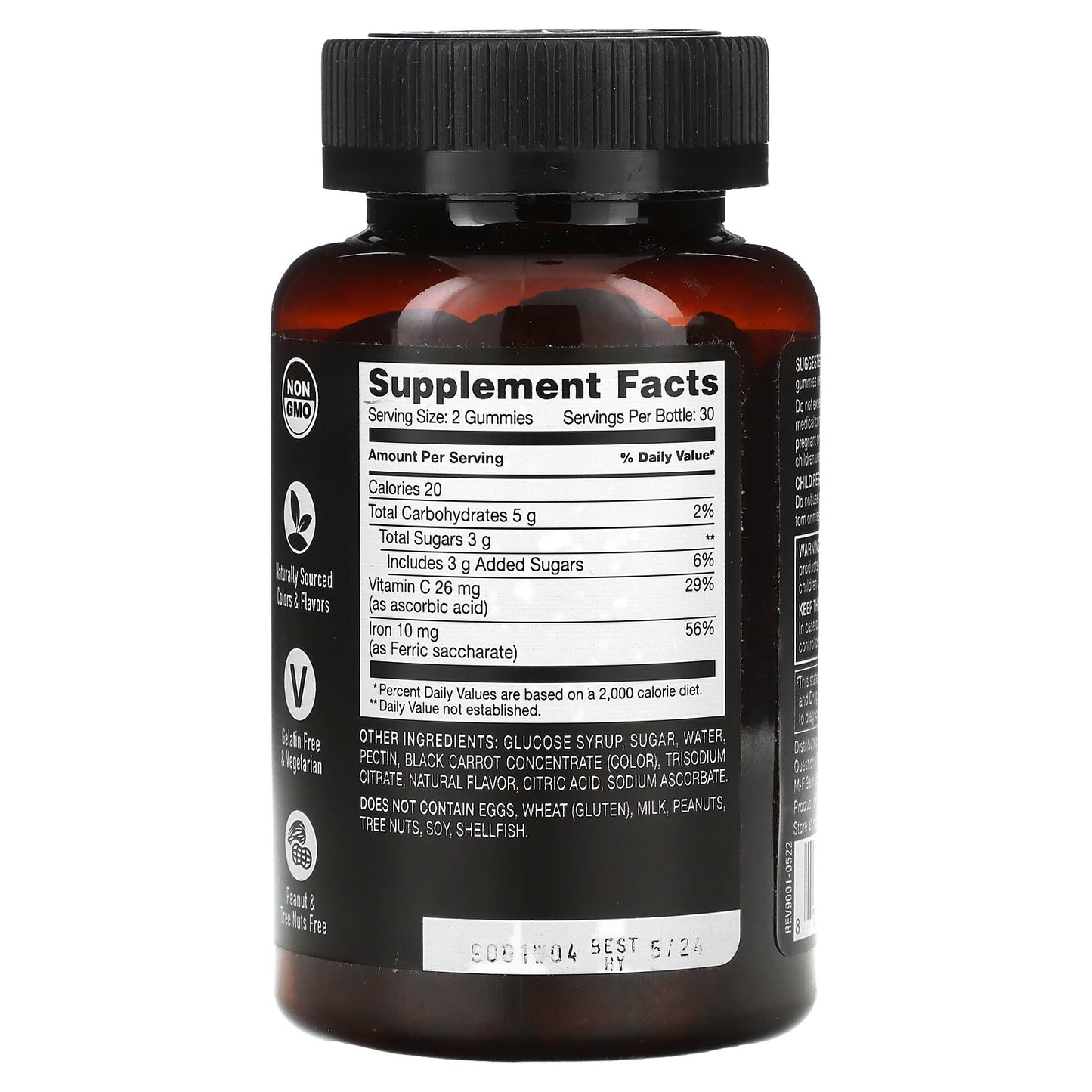 YumVs, Strong Earth Gummies, Iron with Vitamin C, Grape, 60 Gummies - Image 2