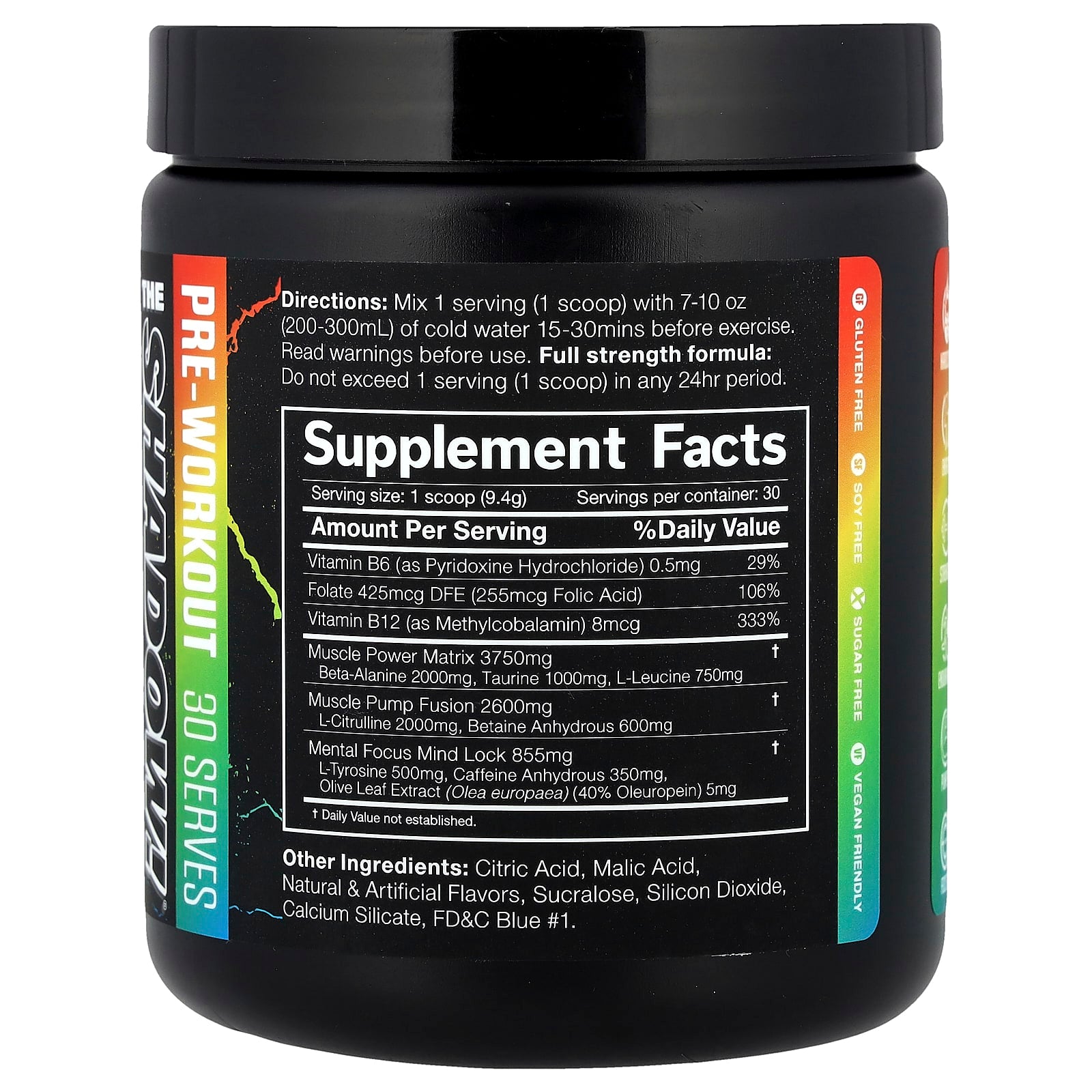 JNX Sports The Shadow Pre-Workout Powder - Sour Candy - Image 2