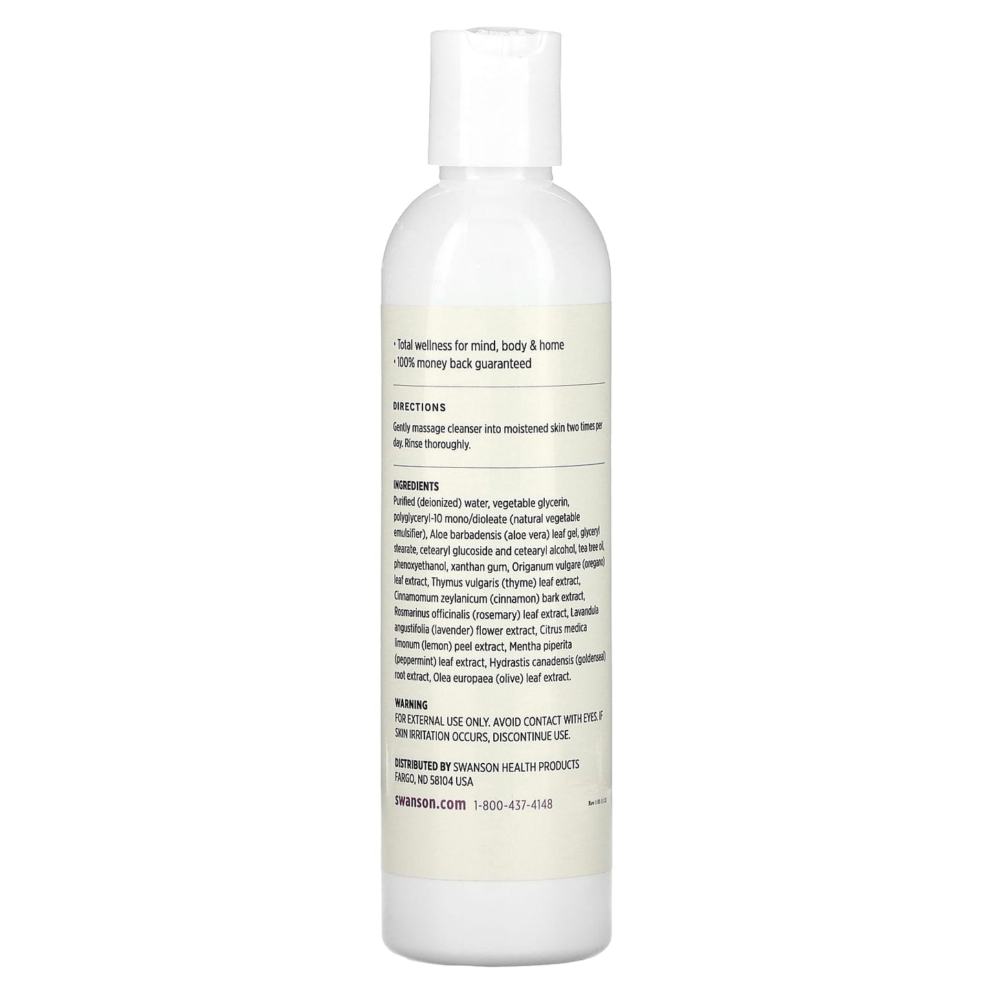 Swanson, Tea Tree Oil Facial Cleanser, 8 fl oz (237 ml) - Image 2