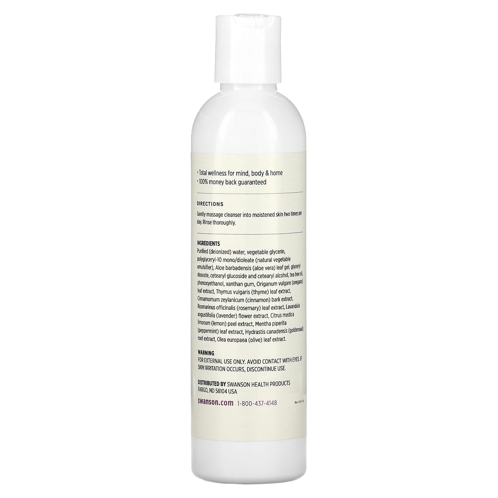 Swanson, Tea Tree Oil Facial Cleanser, 8 fl oz (237 ml) - Image 2