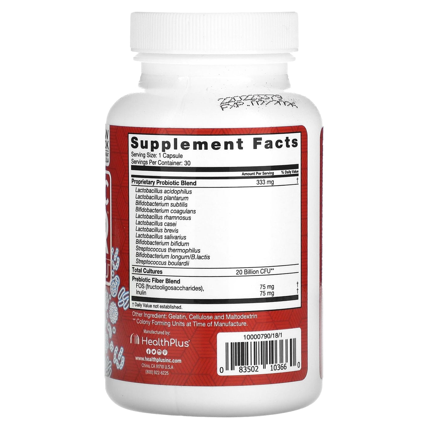 Probiotic Fiber Supplement for Digestive & Immune Health - 20 Billion CFU - Image 2