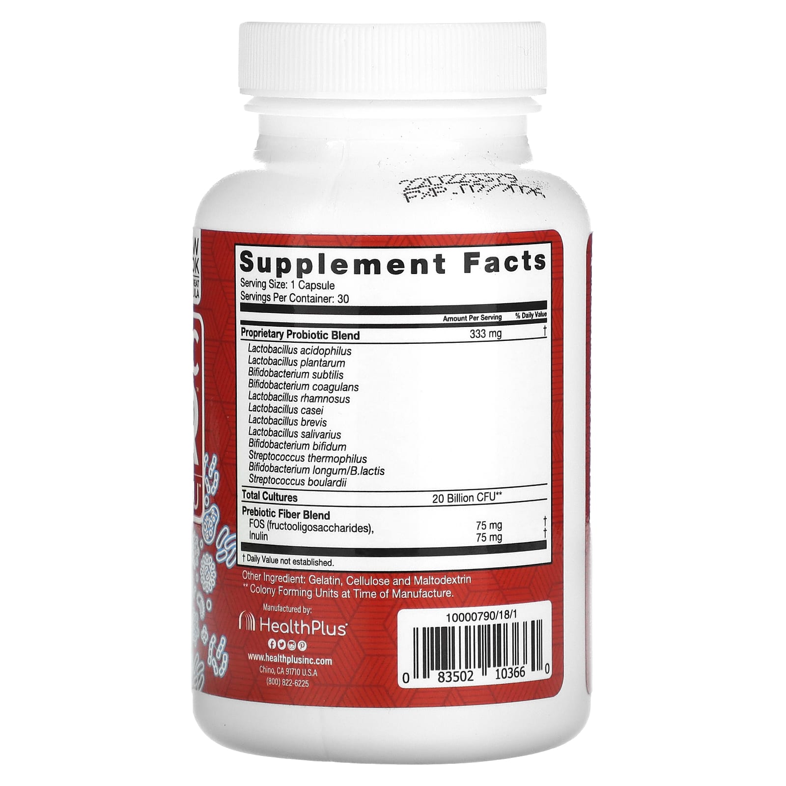 Probiotic Fiber Supplement for Digestive & Immune Health - 20 Billion CFU - Image 2