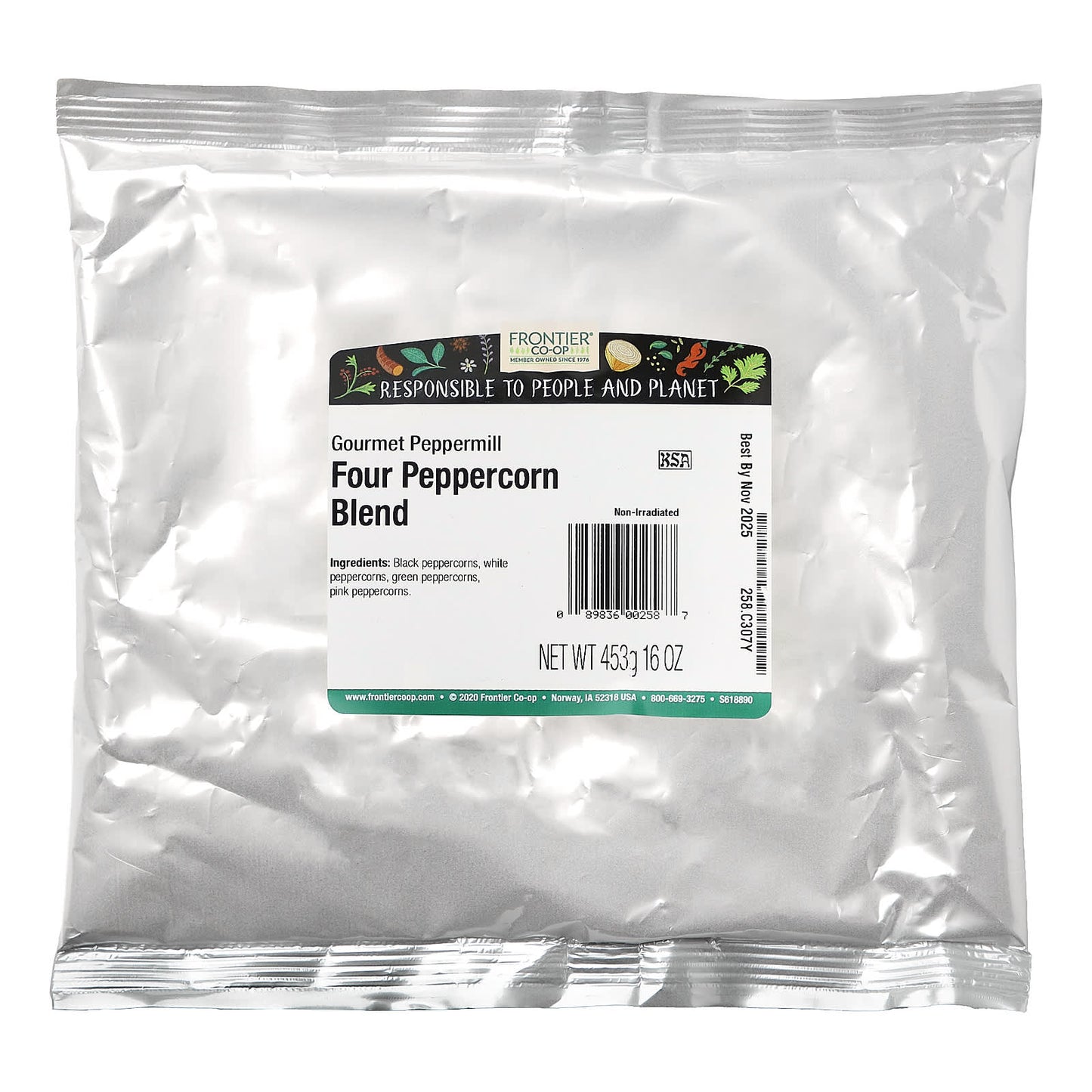 Frontier Co-op 4-Pepper Peppermill Blend, Gourmet Kitchen Seasoning, 16 oz - Image 2
