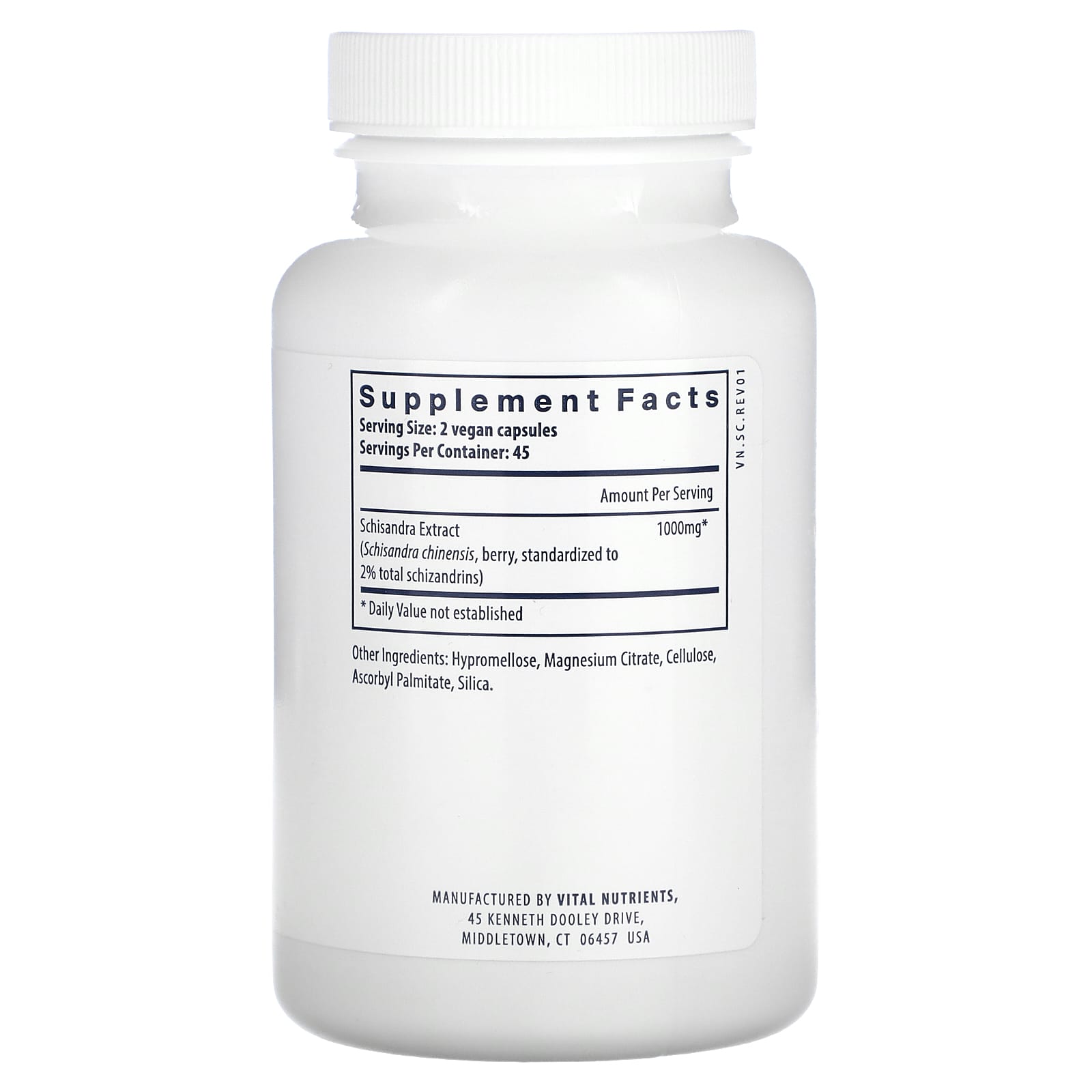 Vital Nutrients, Schisandra Extract, 90 Vegan Capsules (500 mg per Capsule) - Image 2