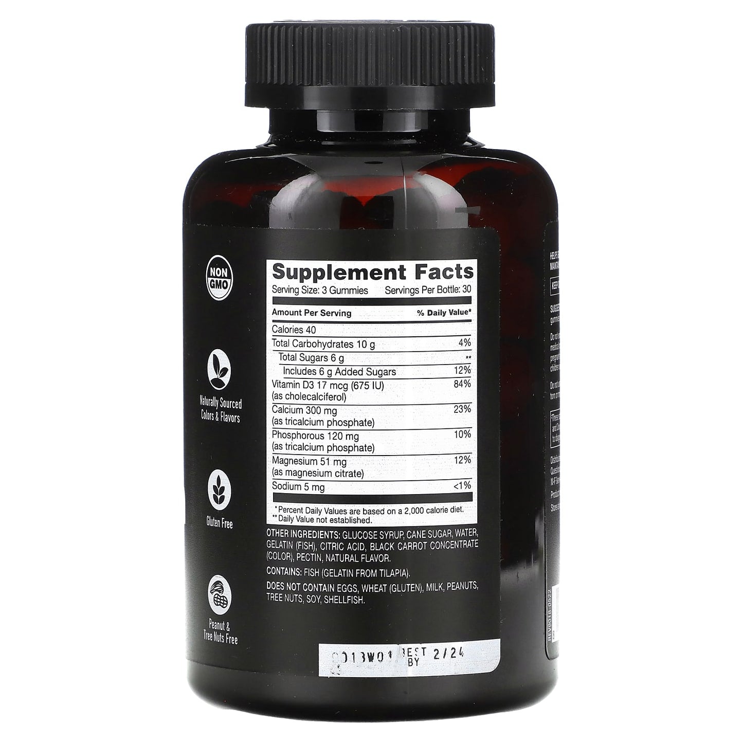 YumVs, Strong Earth Gummies, Calcium Magnesium & Vitamin D, Raspberry, 90 Gummies - Image 2