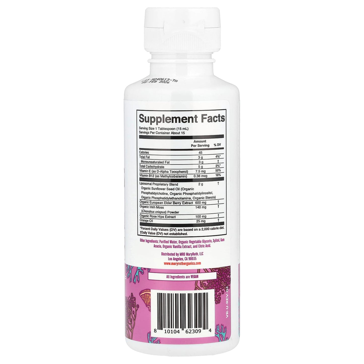 MaryRuth's, Sea Moss + Immune & Energy Liposomal, Citrus Berry, 7.6 fl oz (225 ml) - Image 2