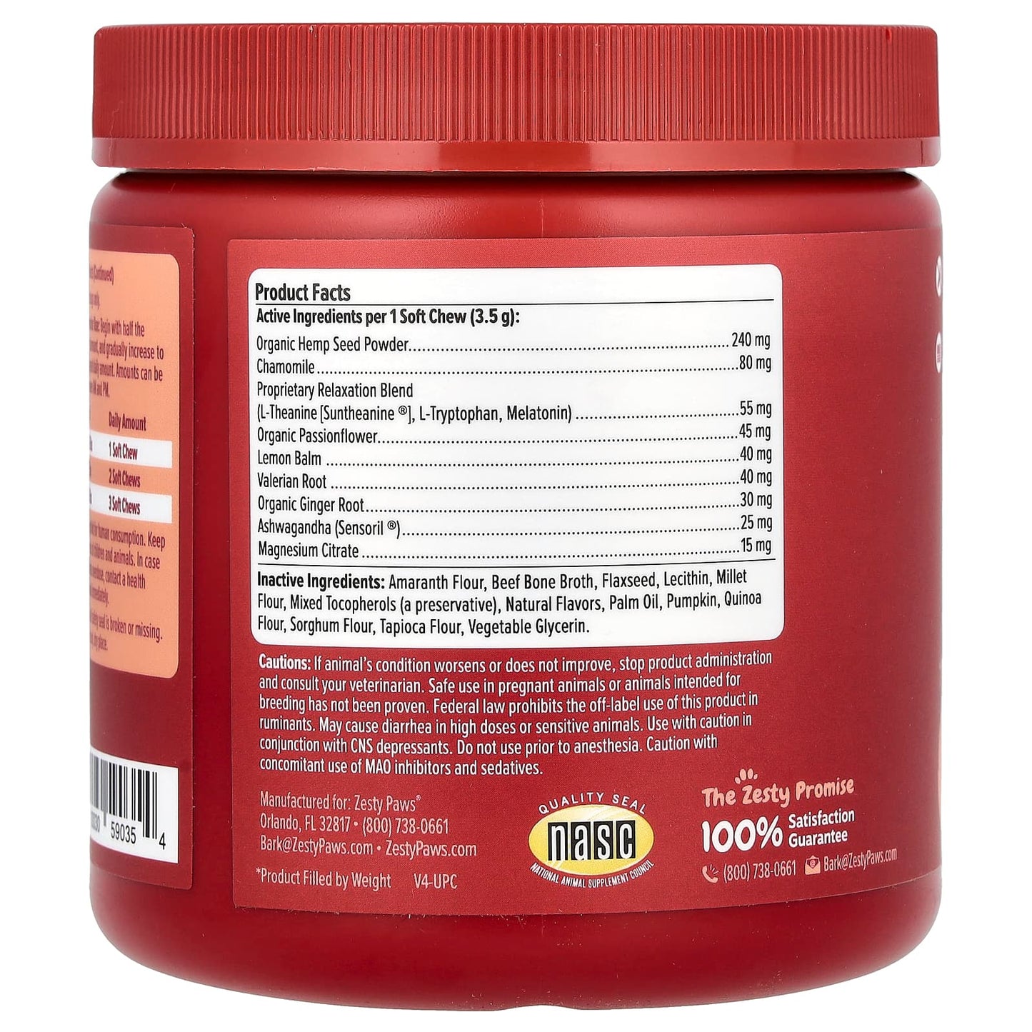 Zesty Paws, Ancient Elements, Calming Bites, For Dogs, All Ages, Bison, 90 Soft Chews, 11.1 oz (315 g) - Image 2