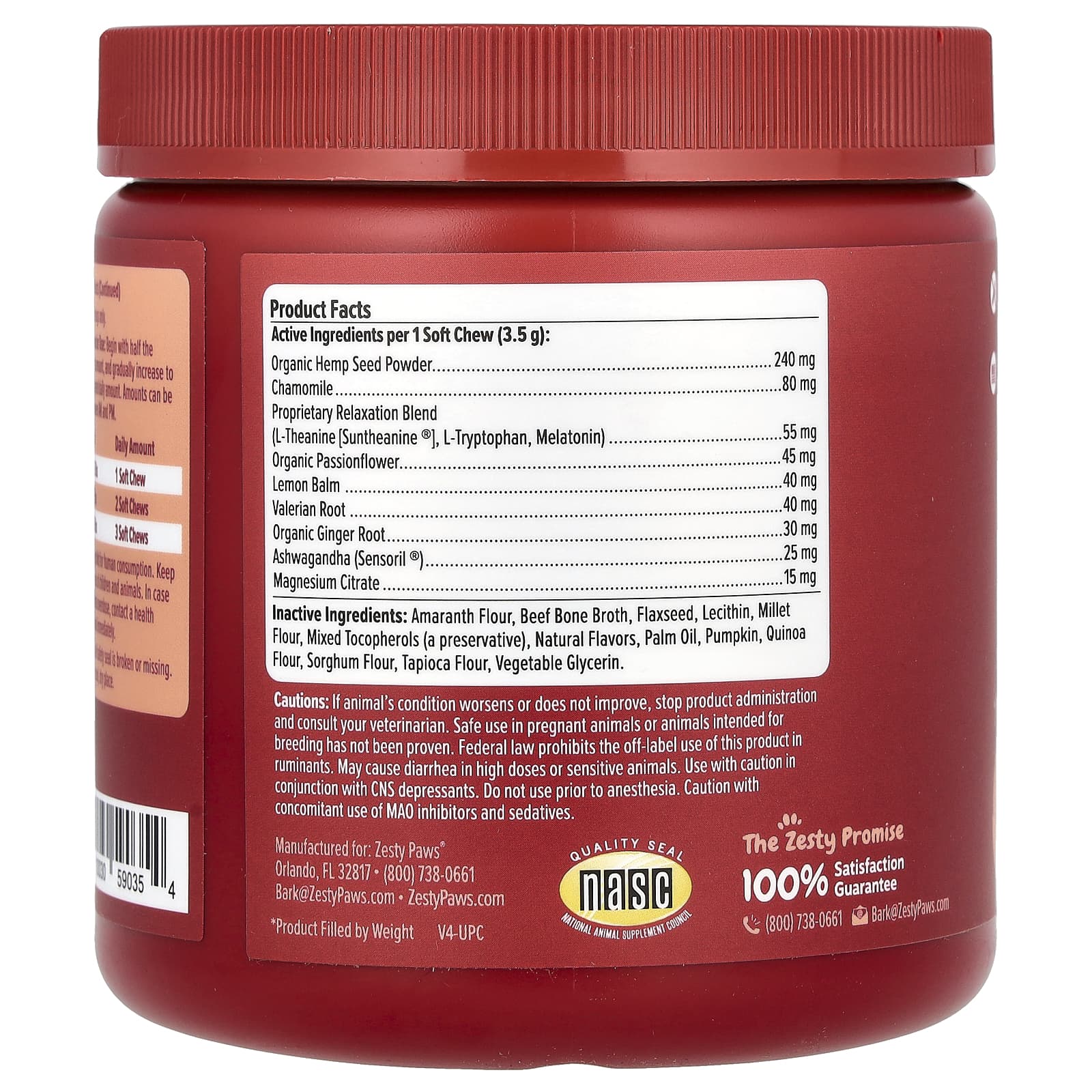 Zesty Paws, Ancient Elements, Calming Bites, For Dogs, All Ages, Bison, 90 Soft Chews, 11.1 oz (315 g) - Image 2