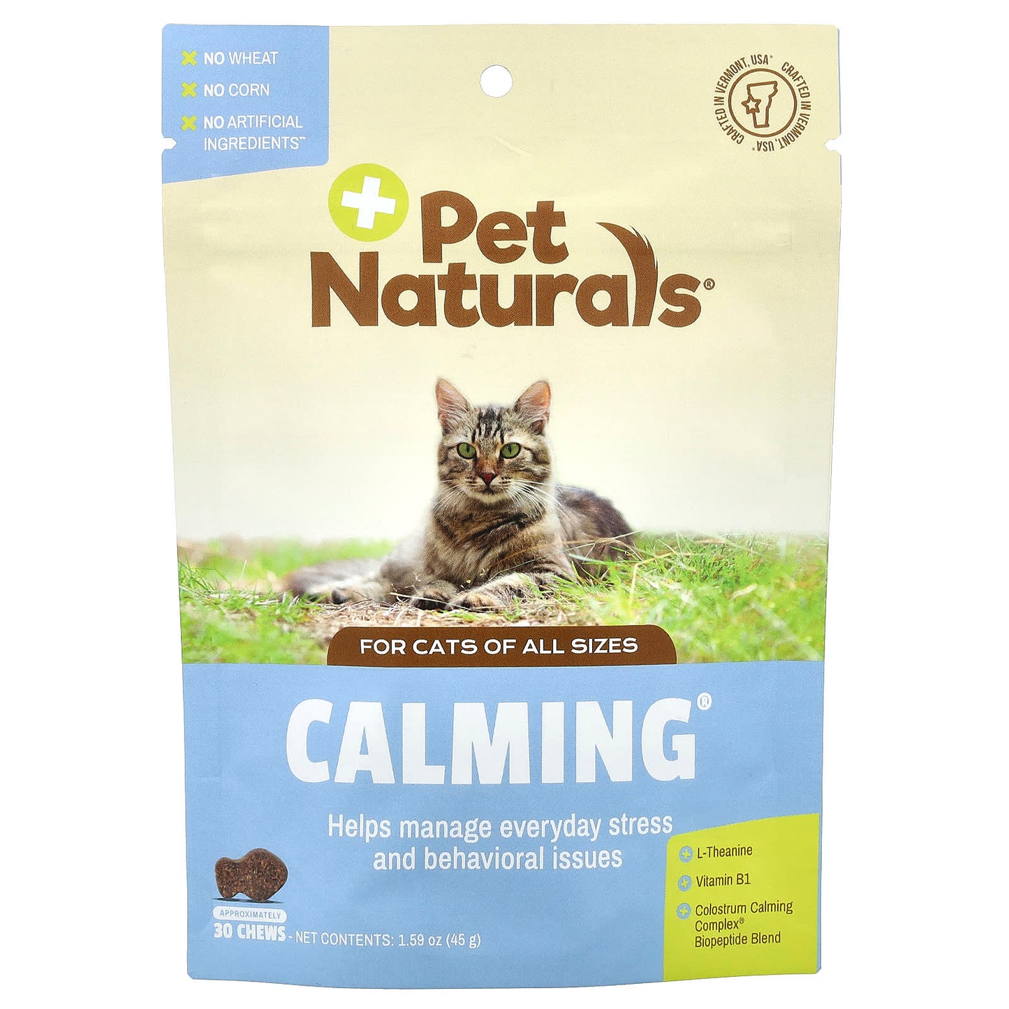 Pet Naturals, Calming®, For Cats, All Sizes, 30 Chews, 1.59 oz (45 g) - Image 1