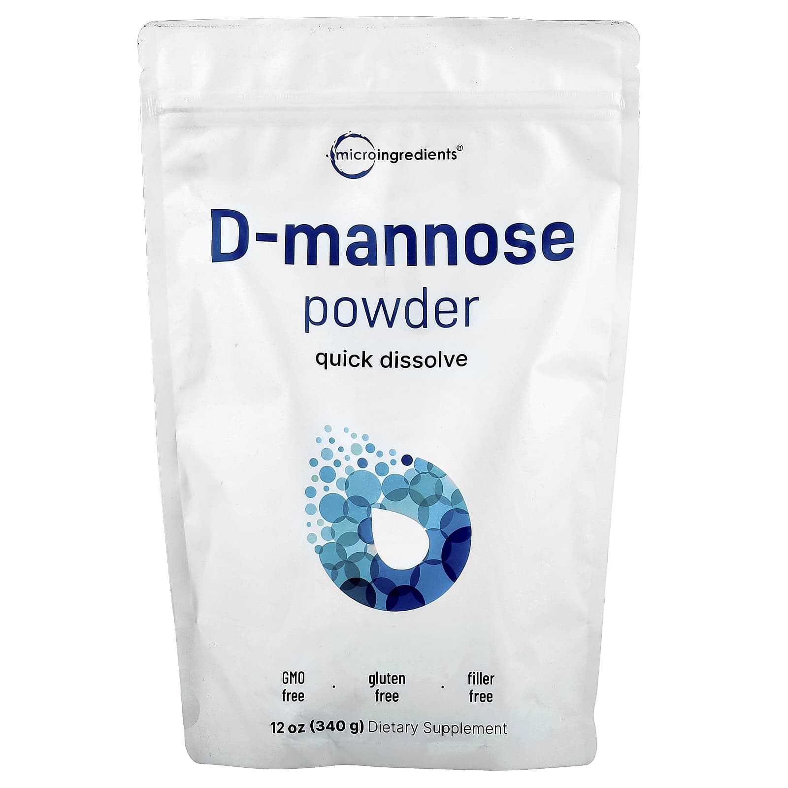 Micro Ingredients, D-Mannose Powder, 12 oz (340 g) - Image 1