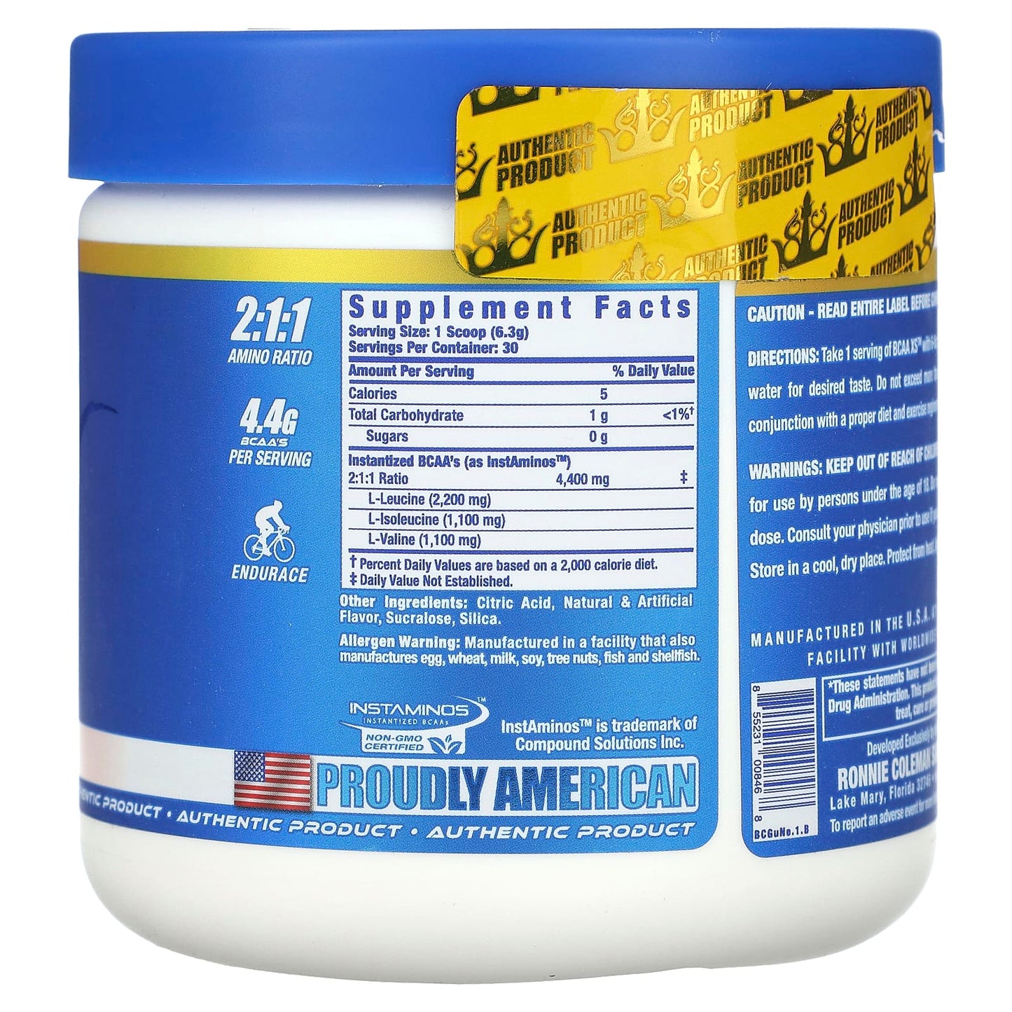 Ronnie Coleman, Vital Edition, BCAA XS, Guava Nectarine, 6.67 oz (189 g) - Image 2