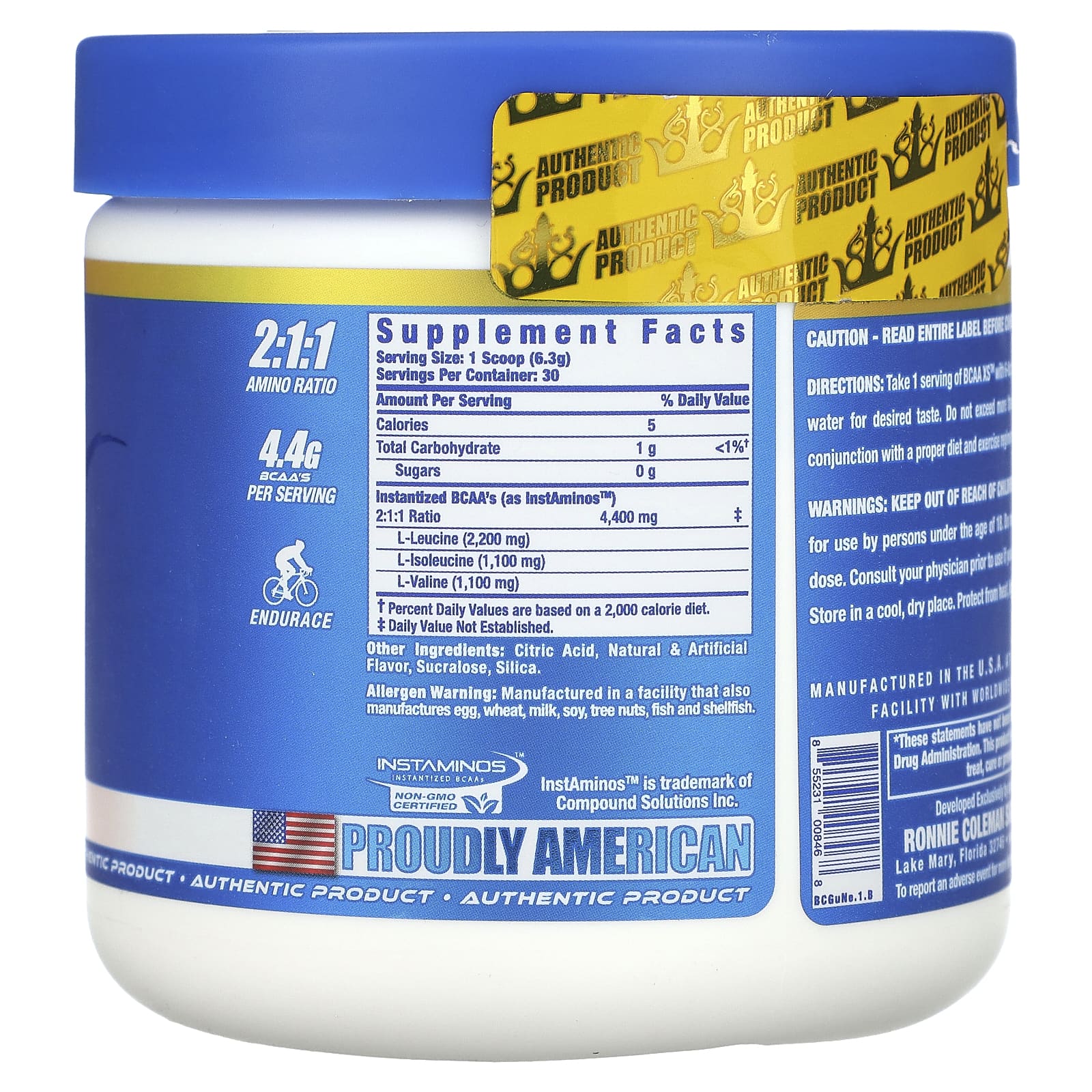 Ronnie Coleman, Vital Edition, BCAA XS, Guava Nectarine, 6.67 oz (189 g) - Image 2