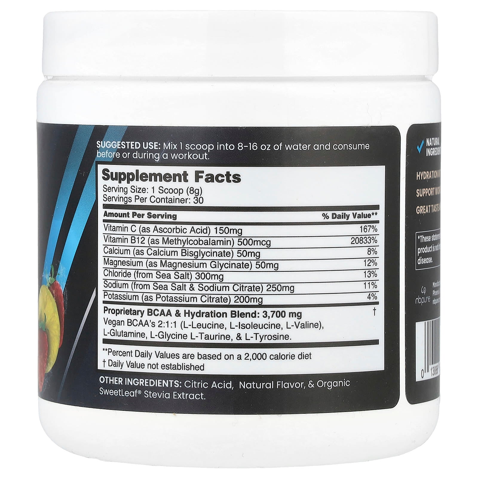 NB Pure, Performance Hydration+, Strawberry Lemonade, 8.5 oz (240 g) - Image 2