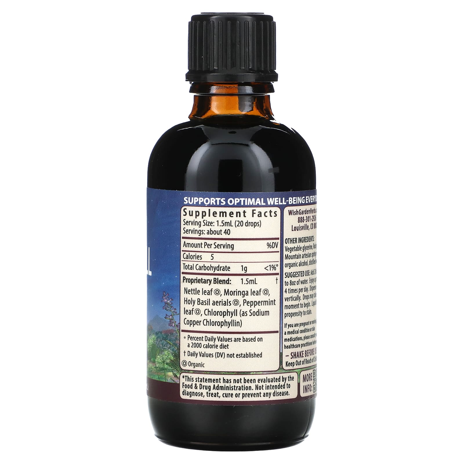 WishGarden Herbs, Chlorophyl & Friends, 2 fl oz (59 ml) - Image 2