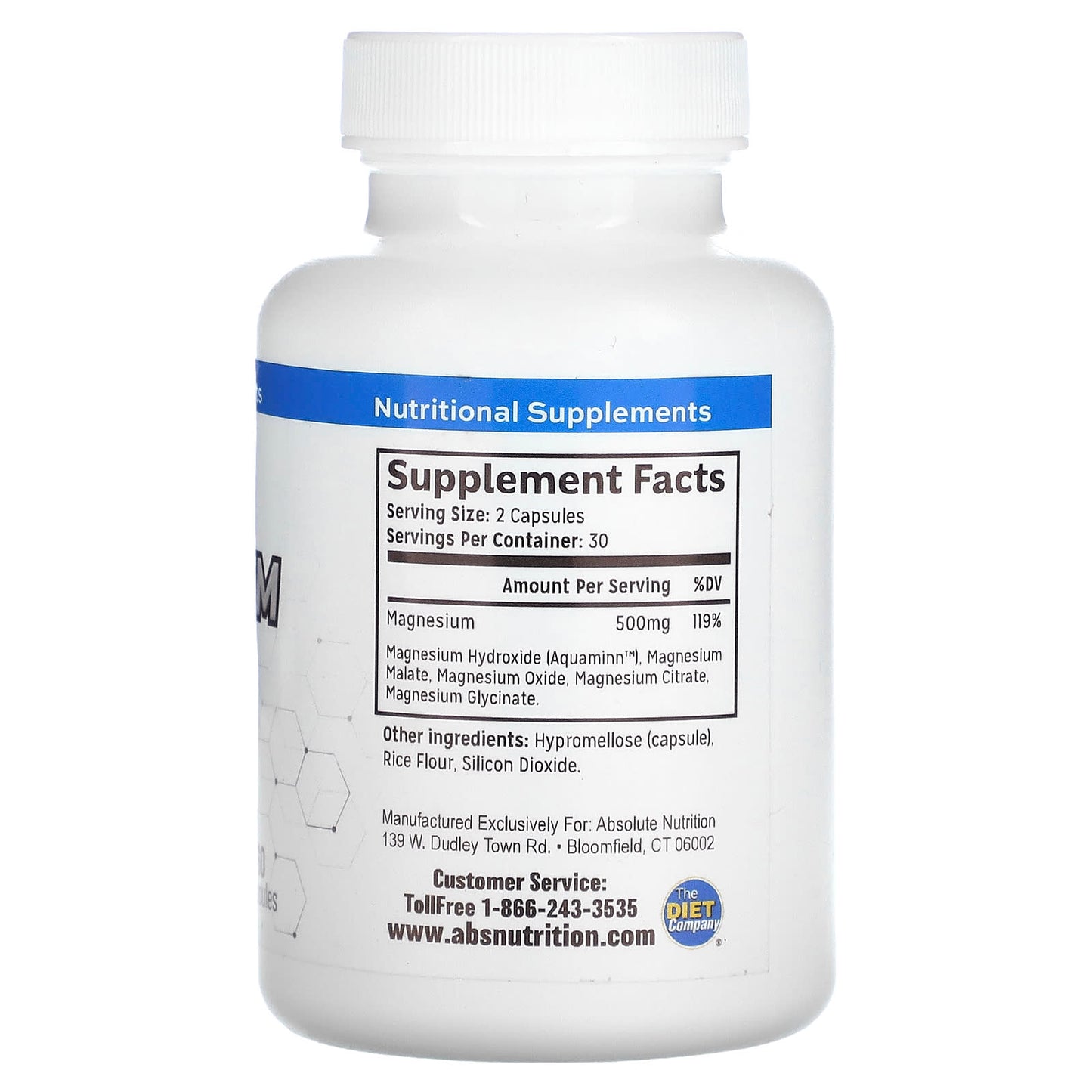 Magnesium Complex Supplement by Absolute Nutrition - 60 Capsules - Image 2