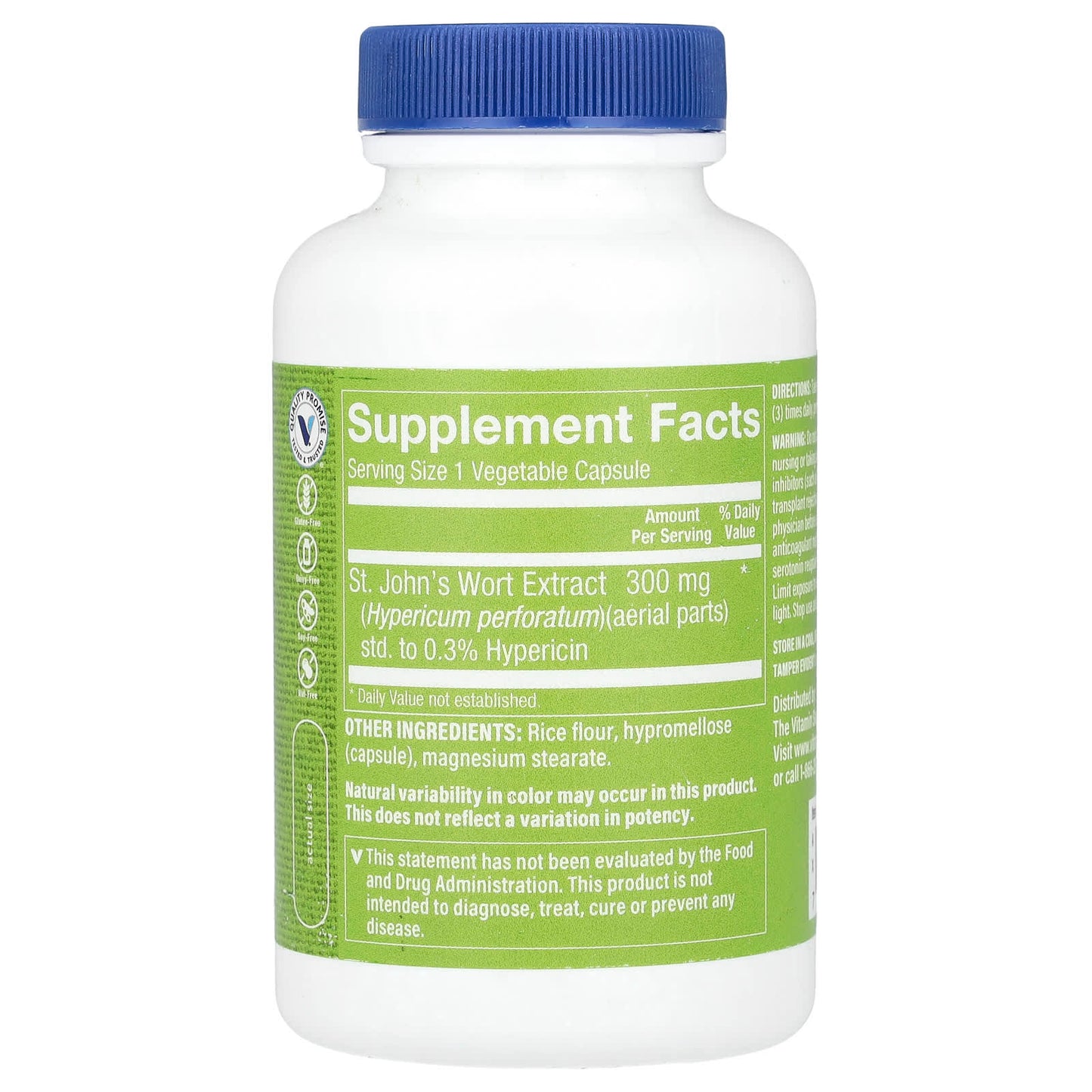 The Vitamin Shoppe, St. John's Wort Extract , 300 mg , 120 Vegetable Capsule
