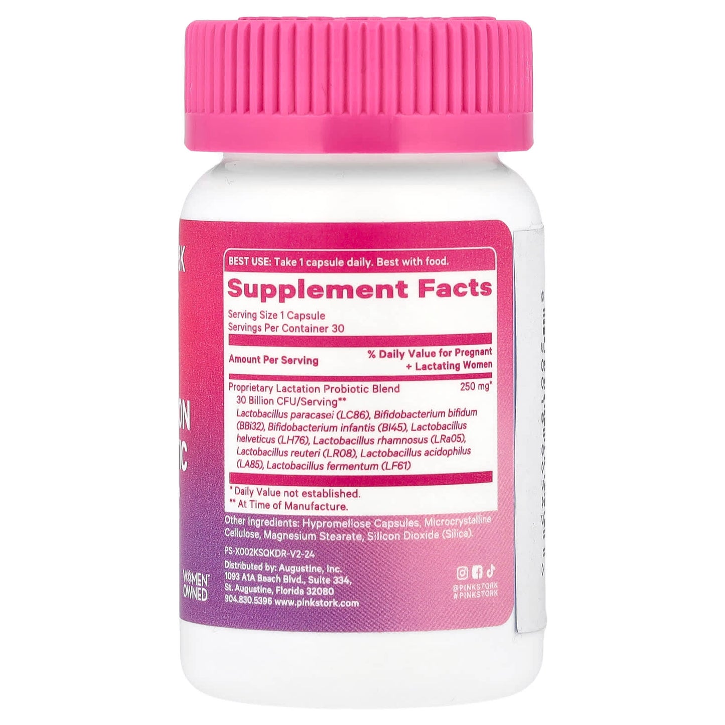 Pink Stork, Lactation Probiotic, 30 Billion CFUs, 30 Capsules - Image 2