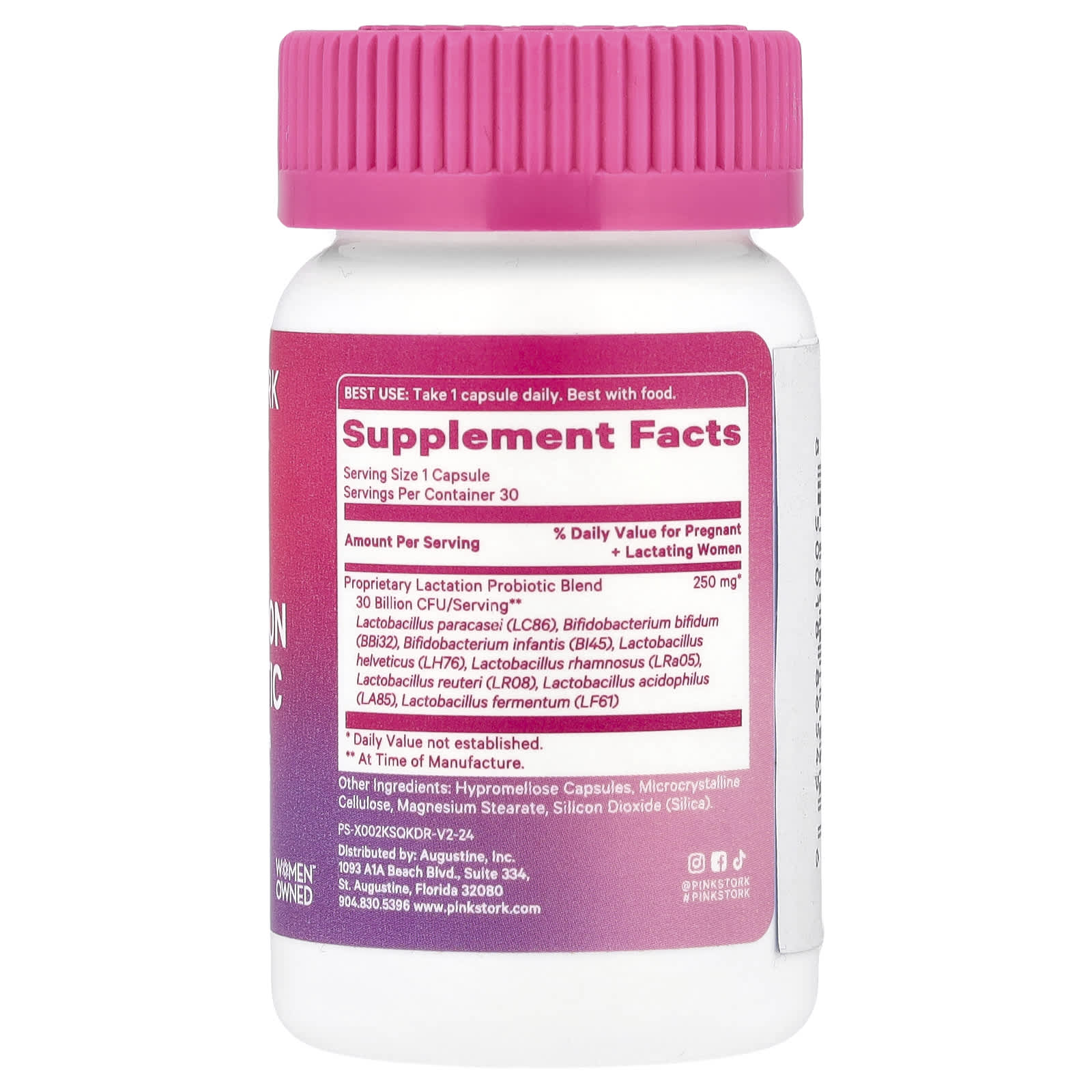 Pink Stork, Lactation Probiotic, 30 Billion CFUs, 30 Capsules - Image 2