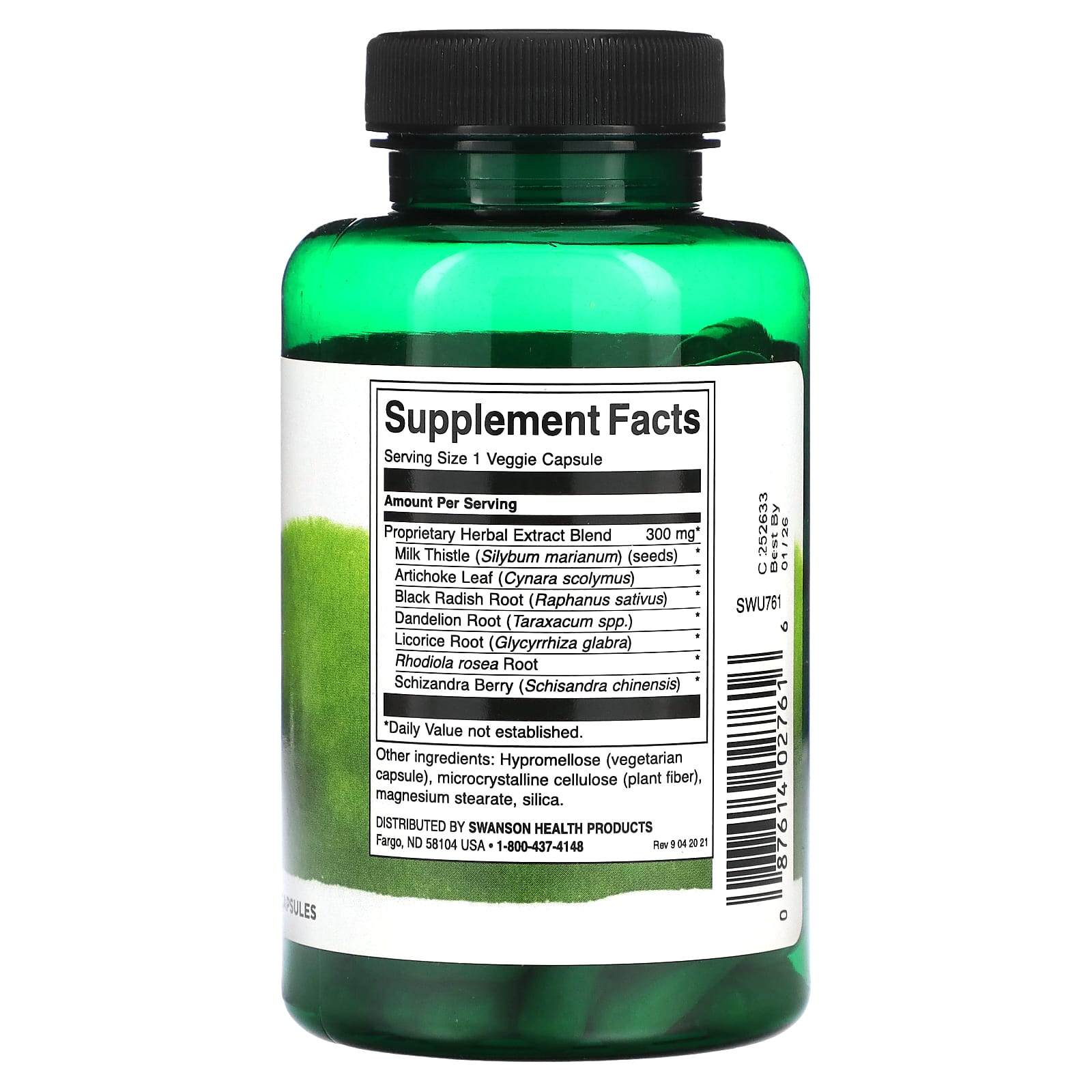Swanson, Liver Tone, 300 mg, 120 Veggie Capsules - Image 2