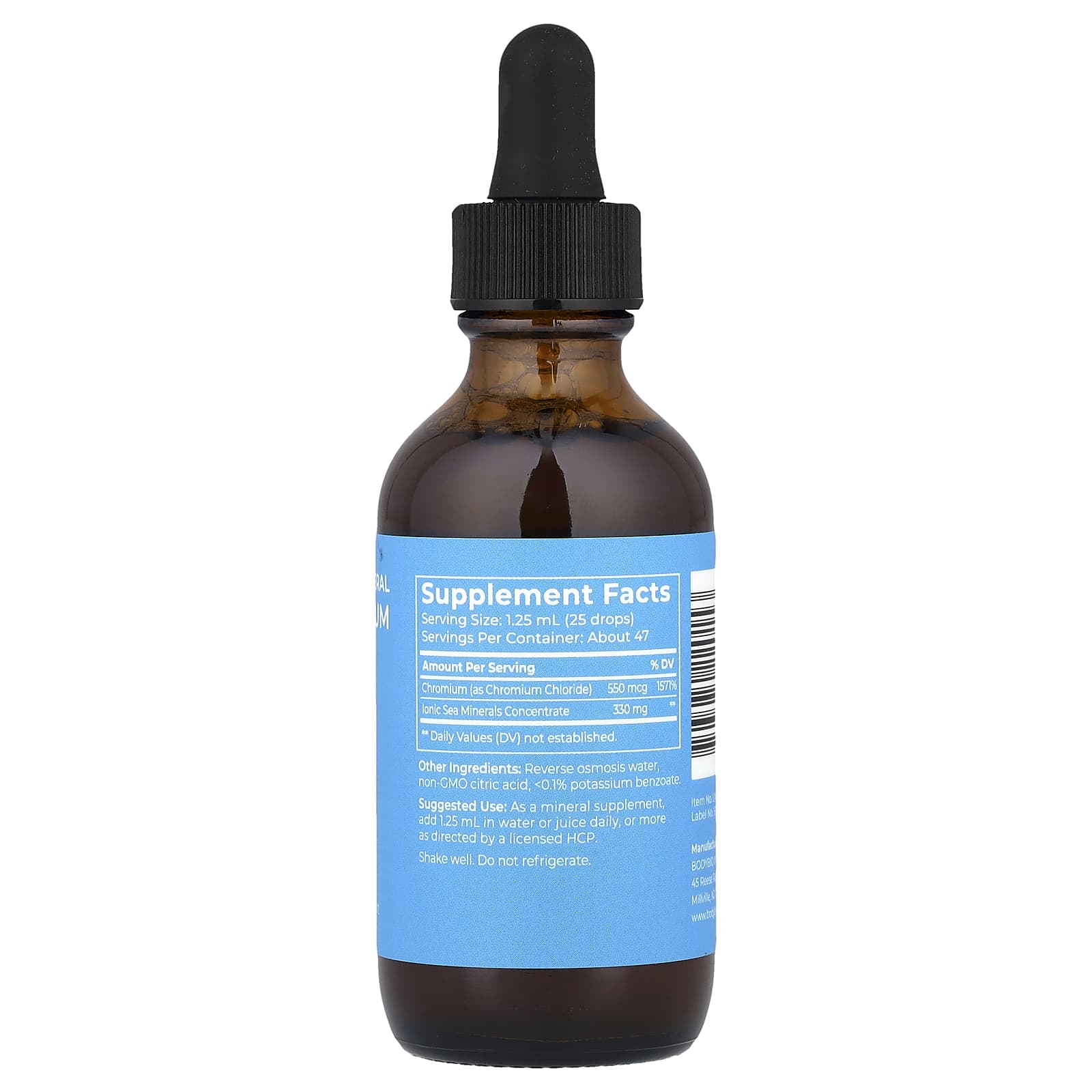 BodyBio Liquid Chromium Supplement - Essential for Blood Sugar & Metabolism - Image 2